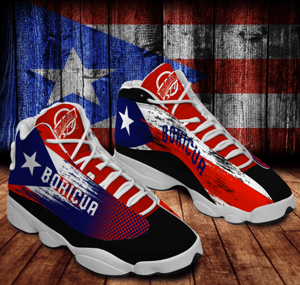 Personalized Puerto Rico flag Jordan 13 shoes