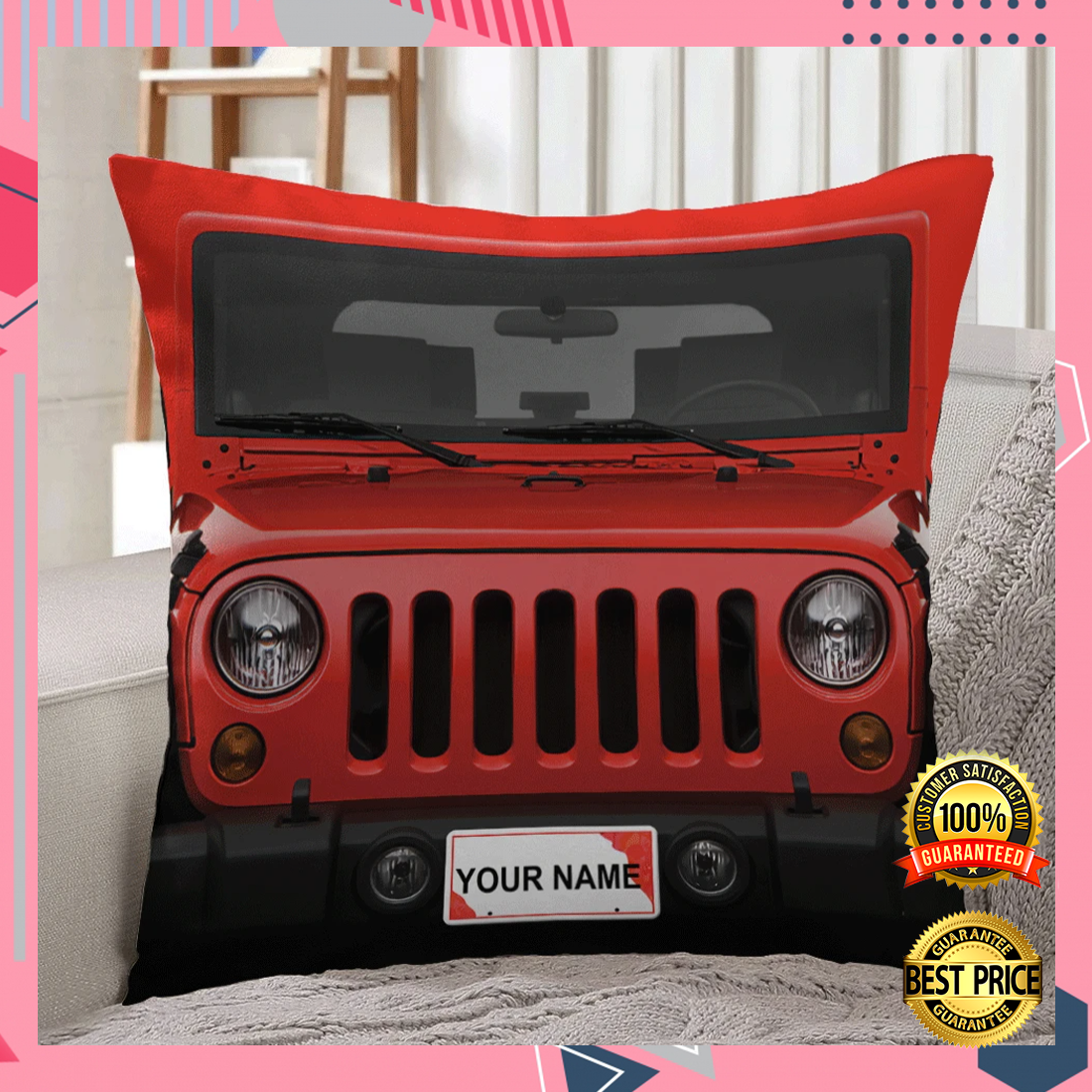 Personalized jeep pillow 5
