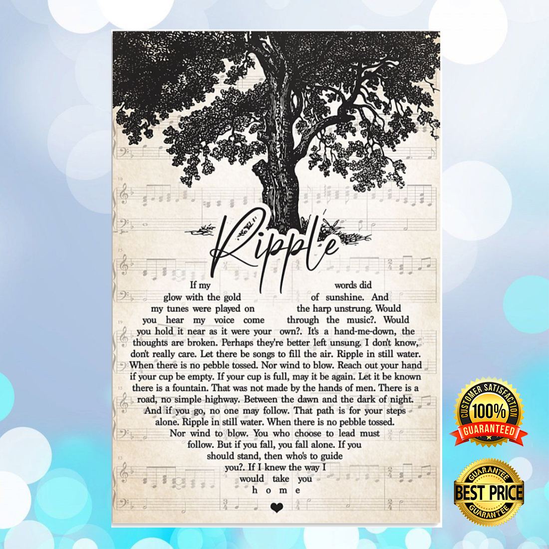 Ripple heart song lyric poster 5