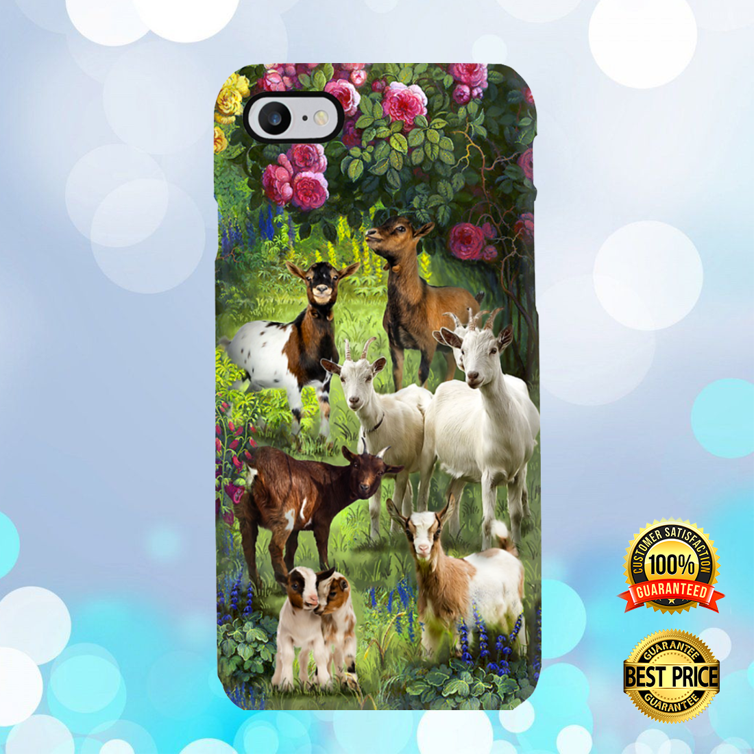 Goat roses phone case