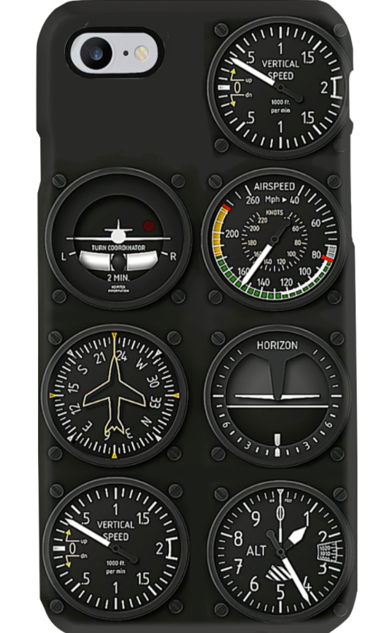 Pilot Six Flight Instruments phone case