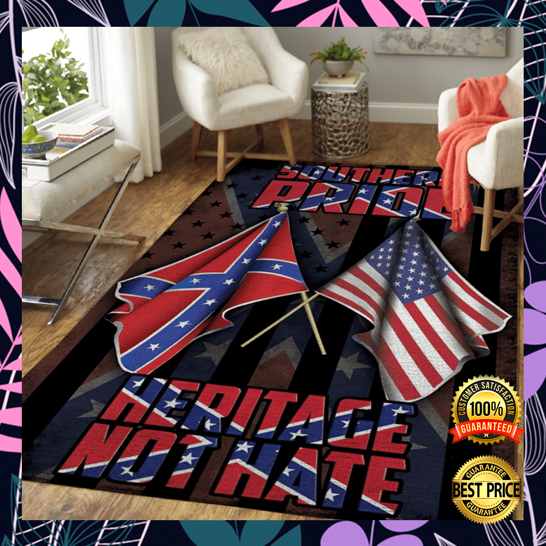 Southern pride heritage not hate rug