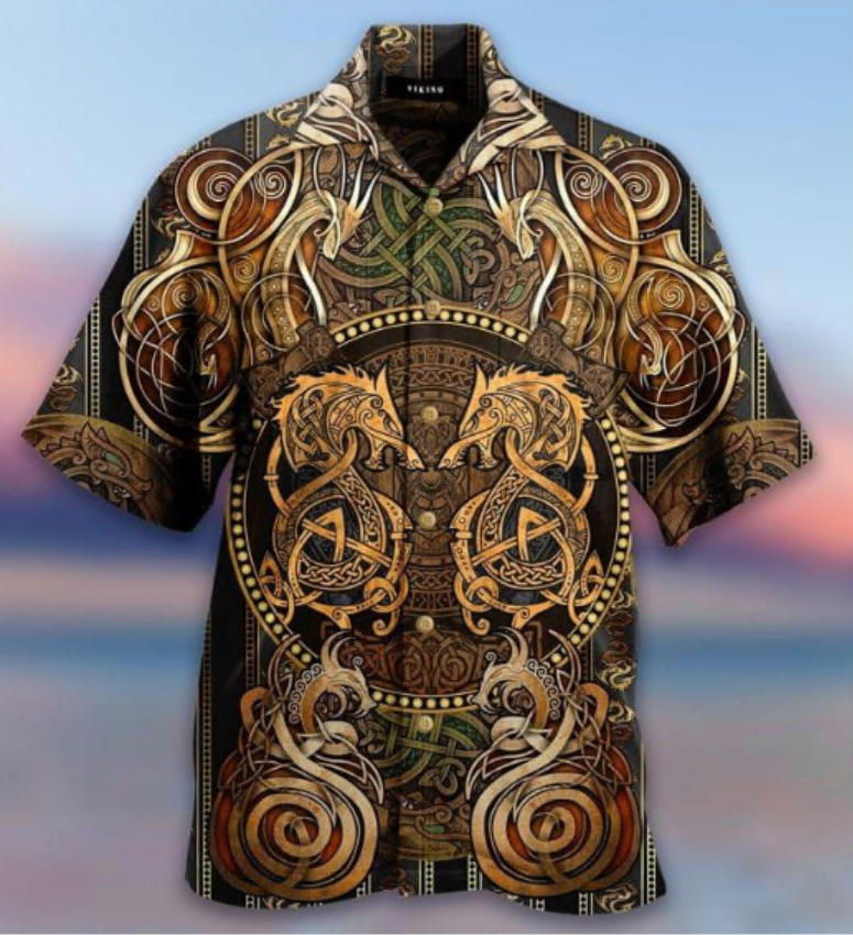 Dragon Viking hawaiian shirt