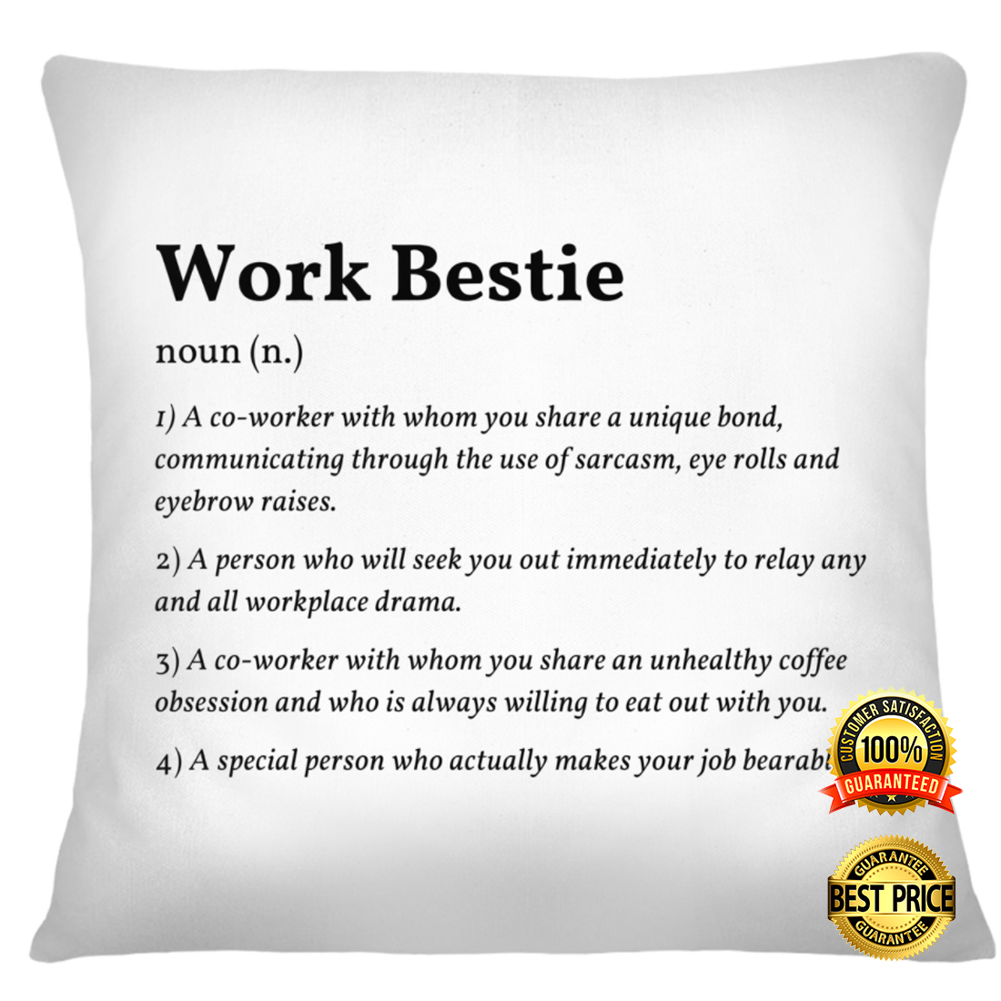 Work bestie definition pillowcase