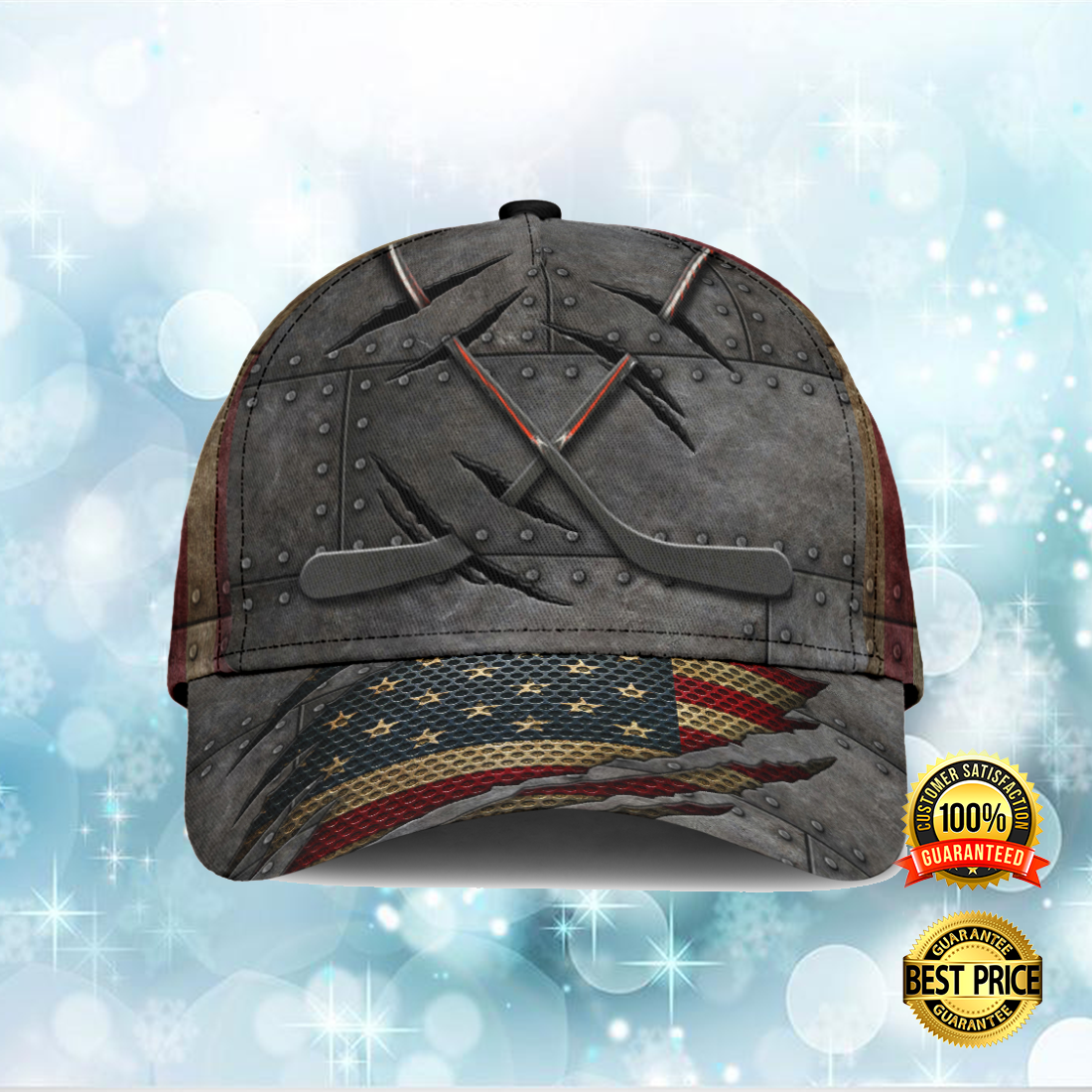 Hockey American flag cap