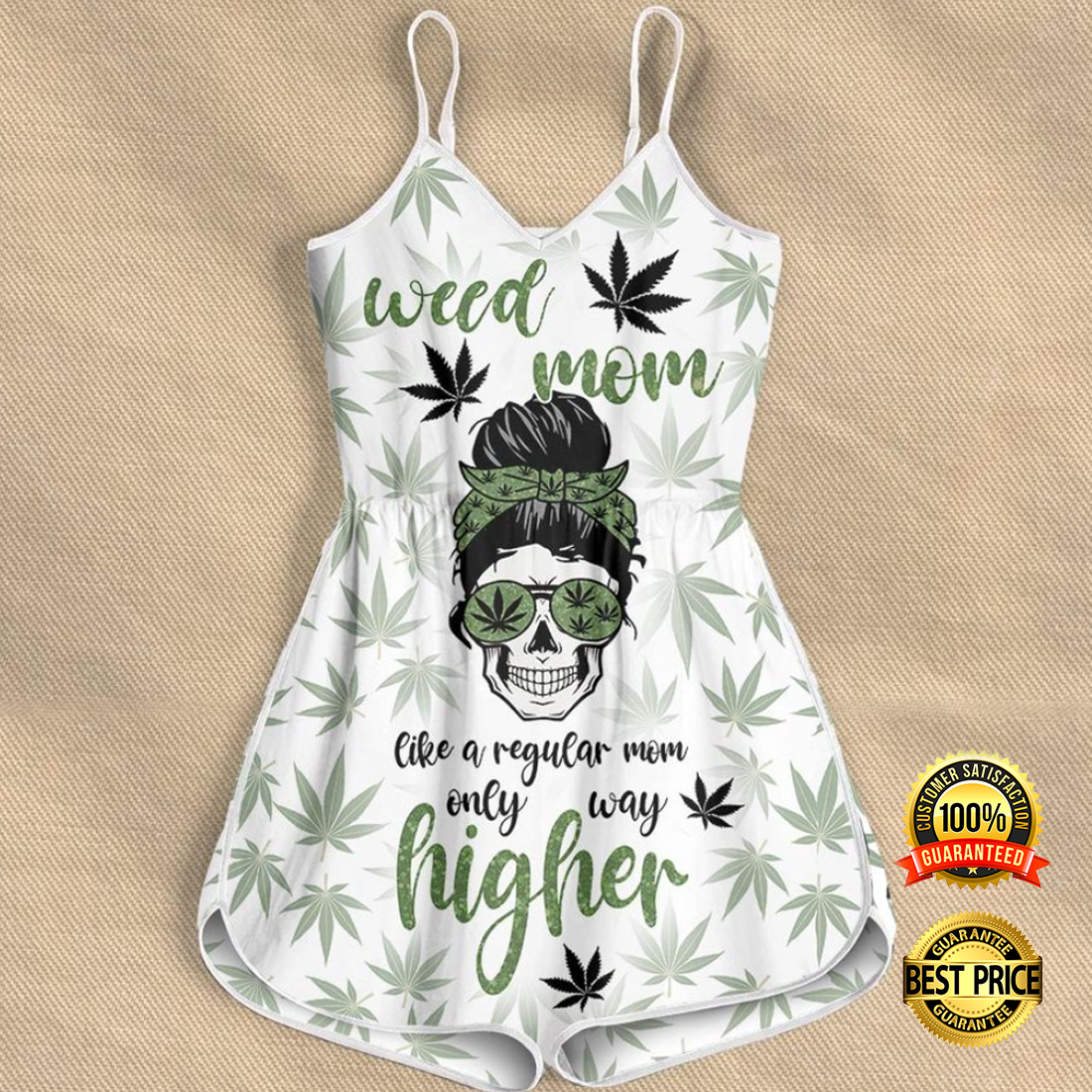 Weed mom like a regular mom only way higher romper