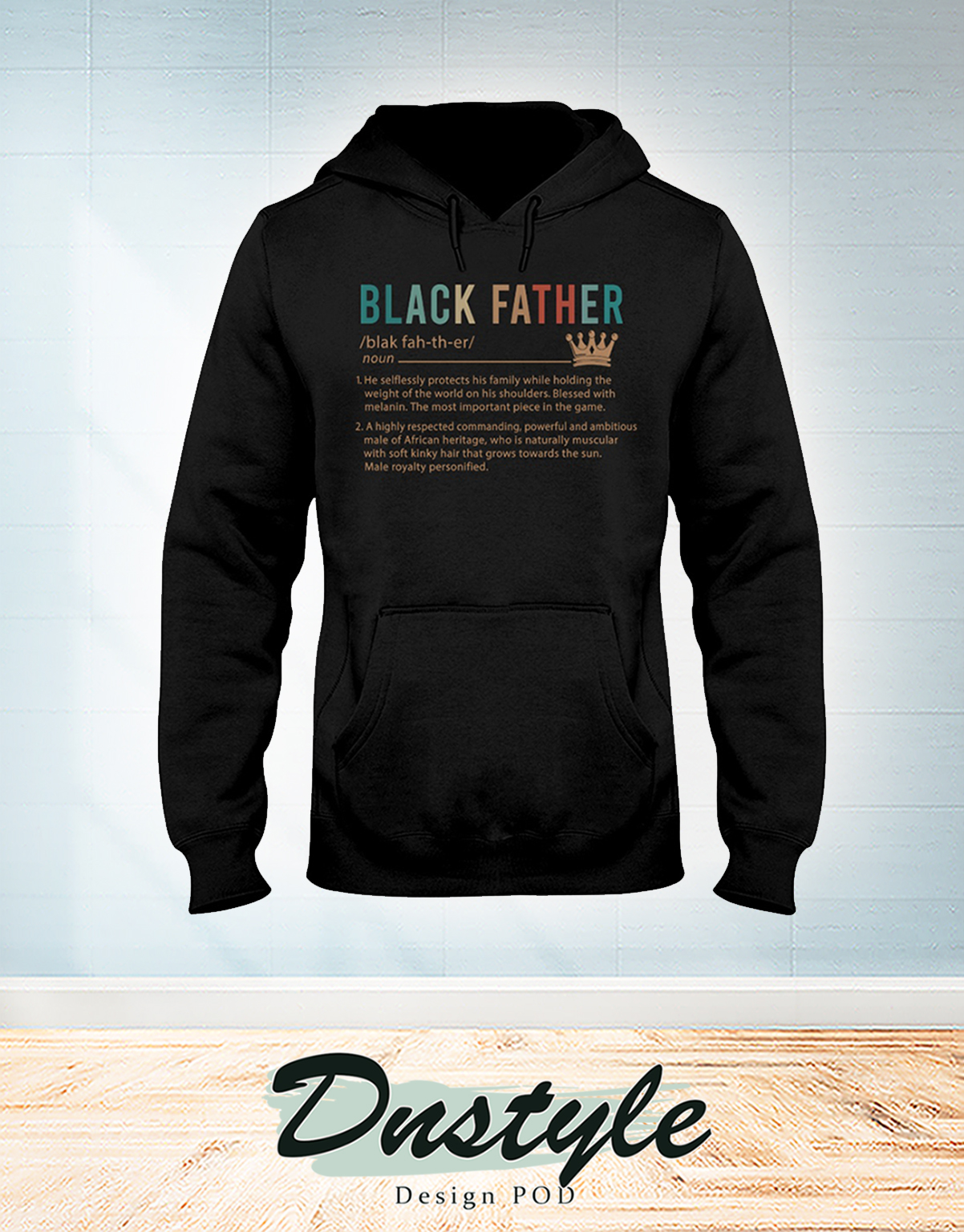 Vintage Black father definition hoodie