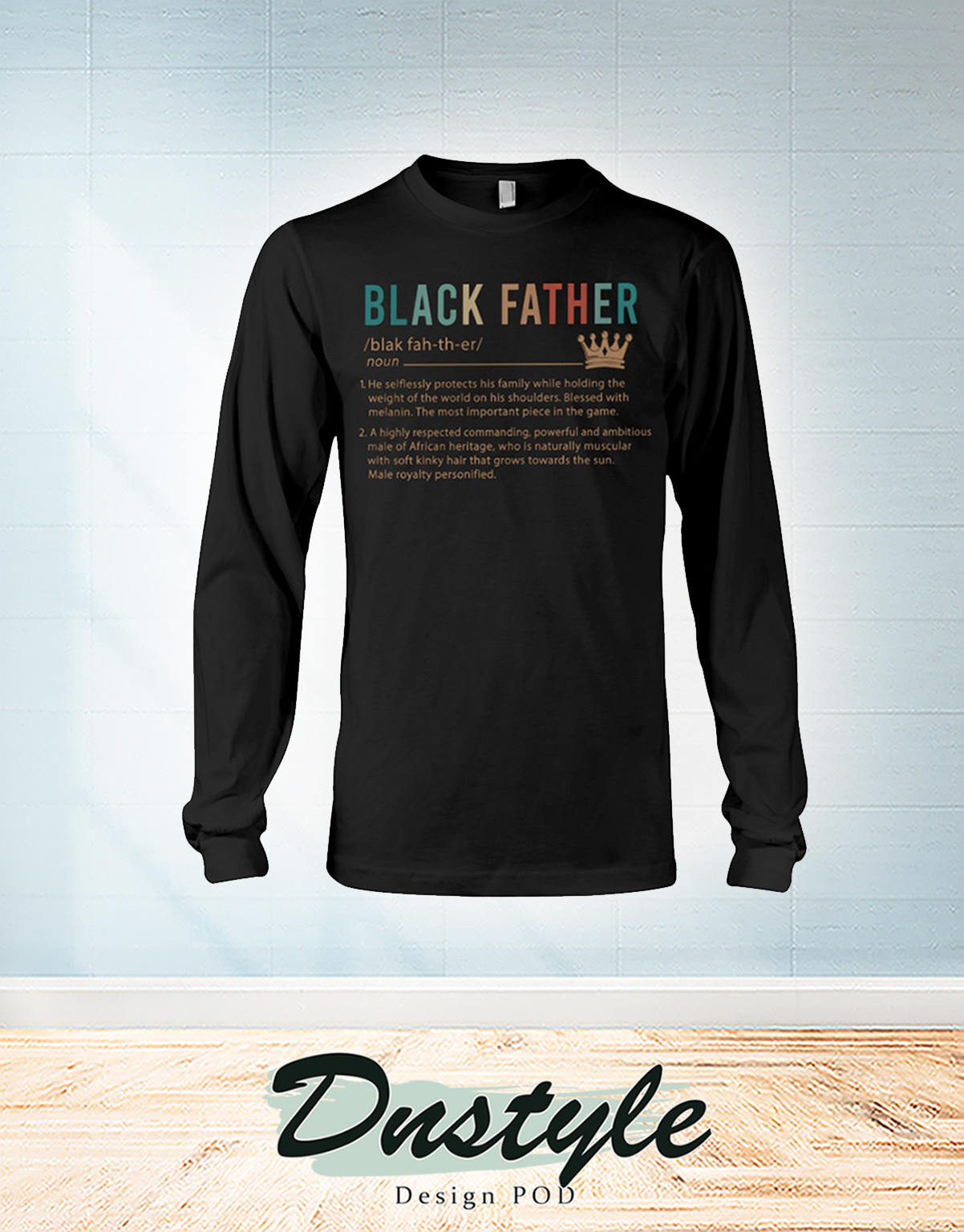 Vintage Black father definition long sleeve