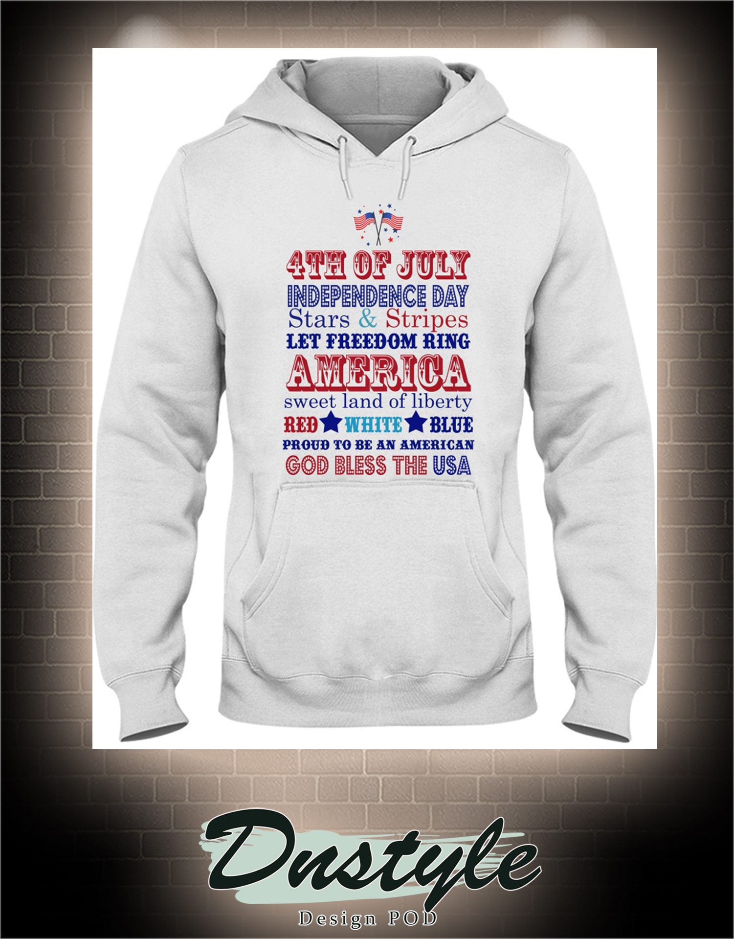 4th of july independence day stars and stripes let freedom ring america hoodie