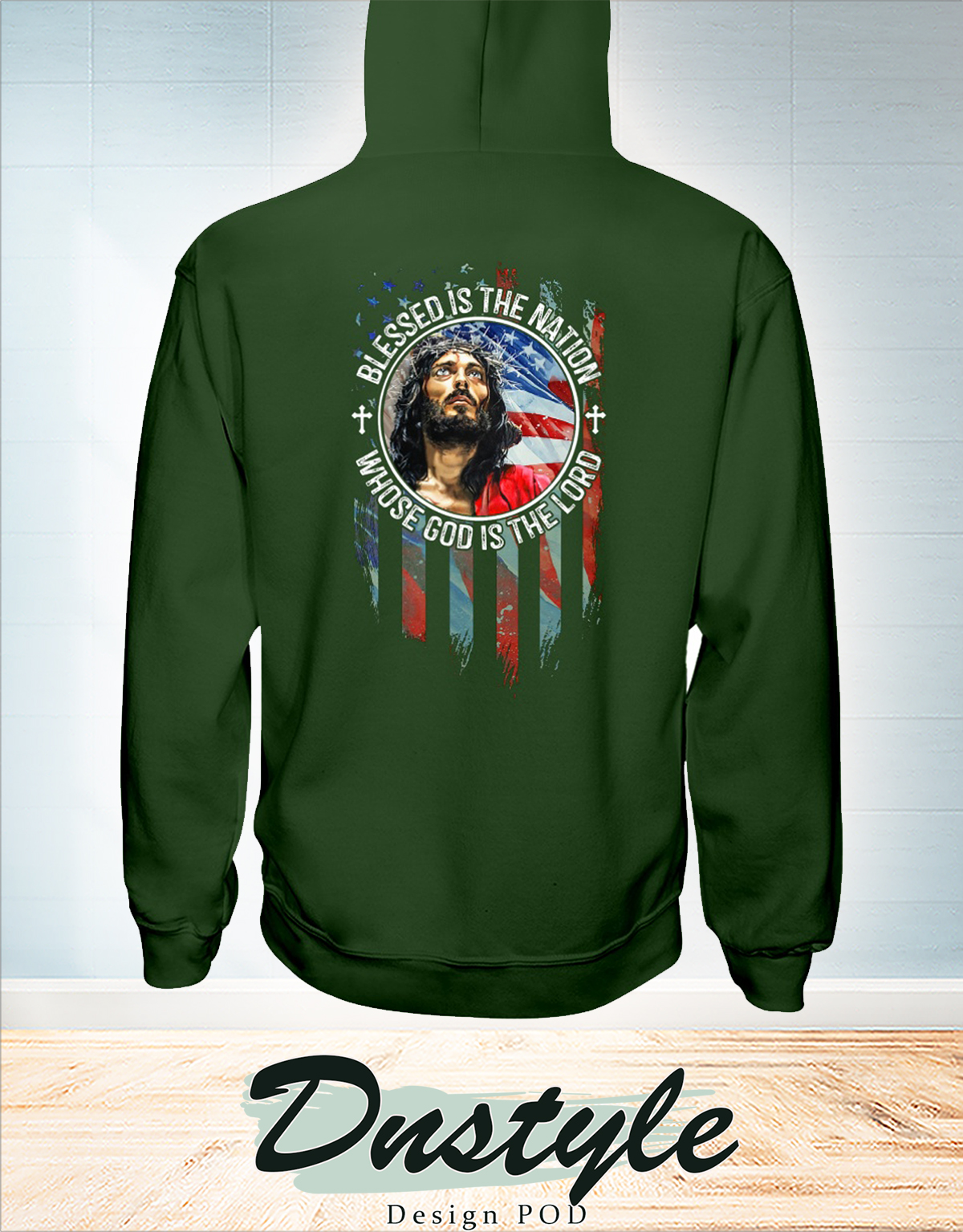 American flag Blessed is the nation whose god is the lord american flag independence day hoodie