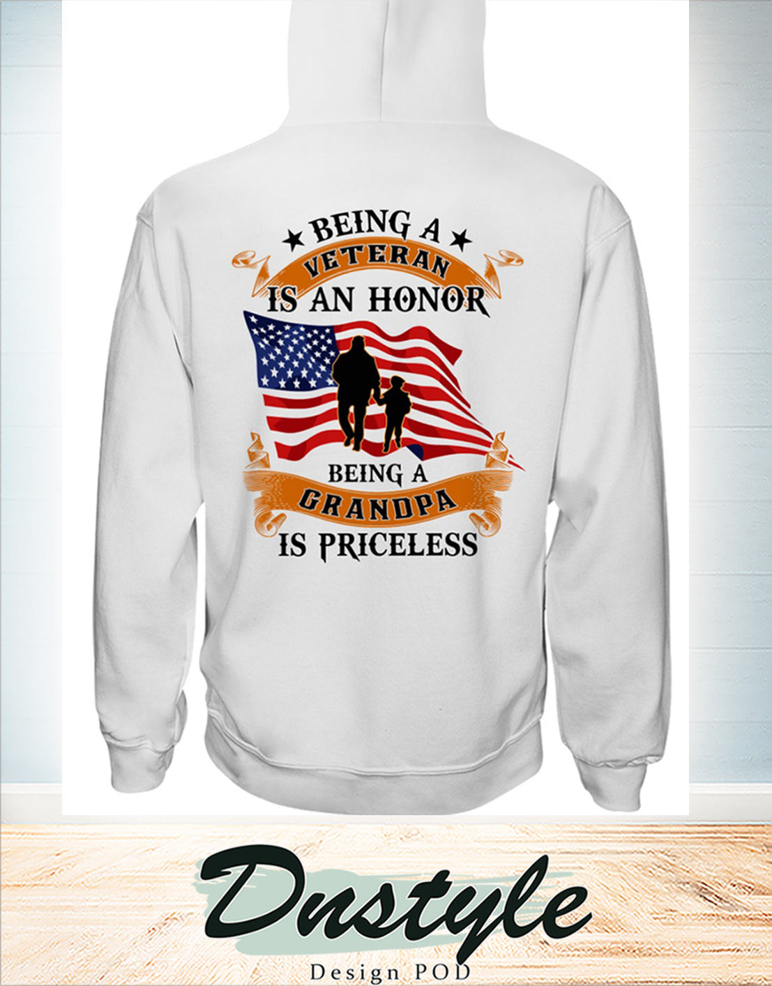 Being a veteran is an honor being a grandpa is priceless hoodie