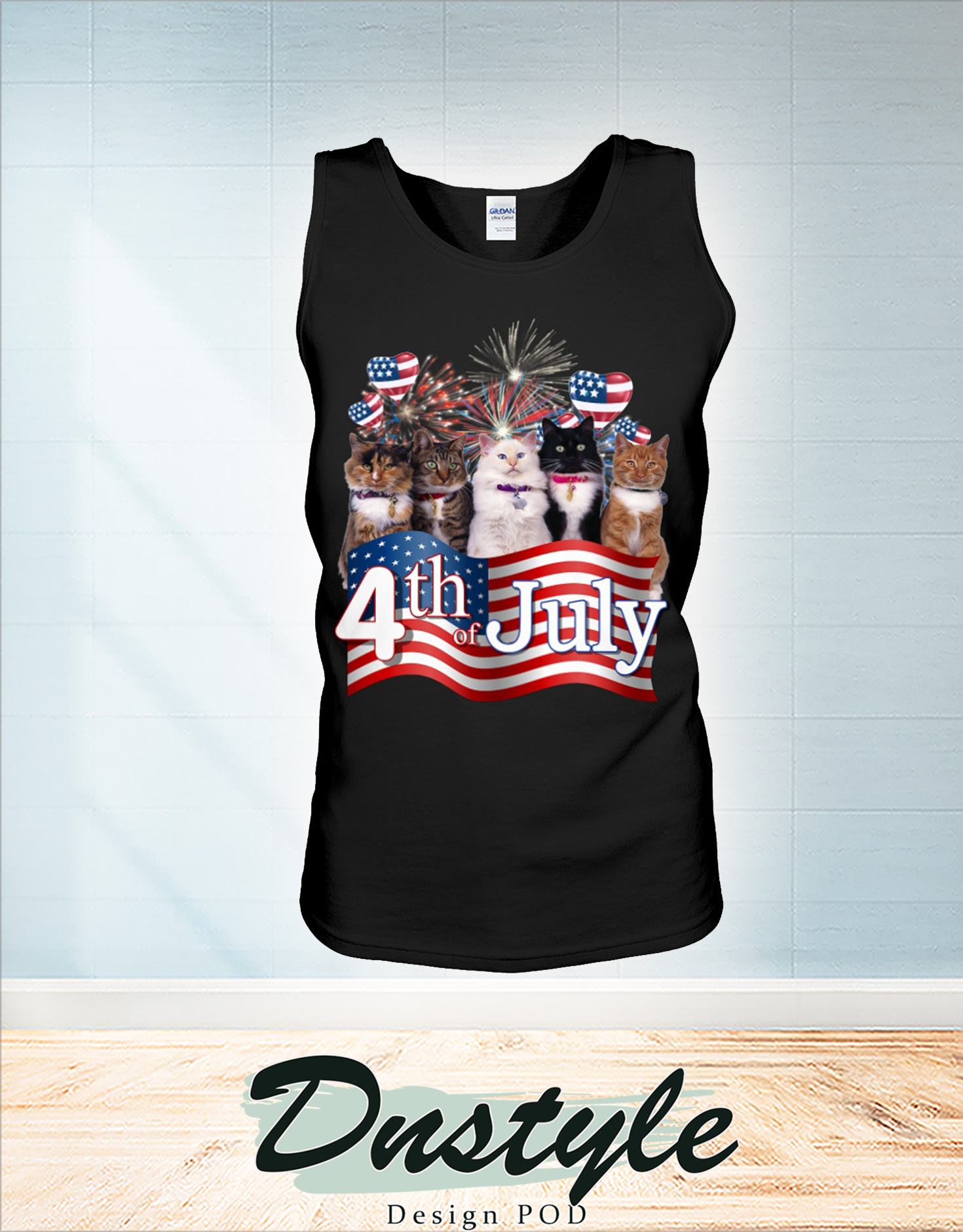 Cats we love america 4th of july tank