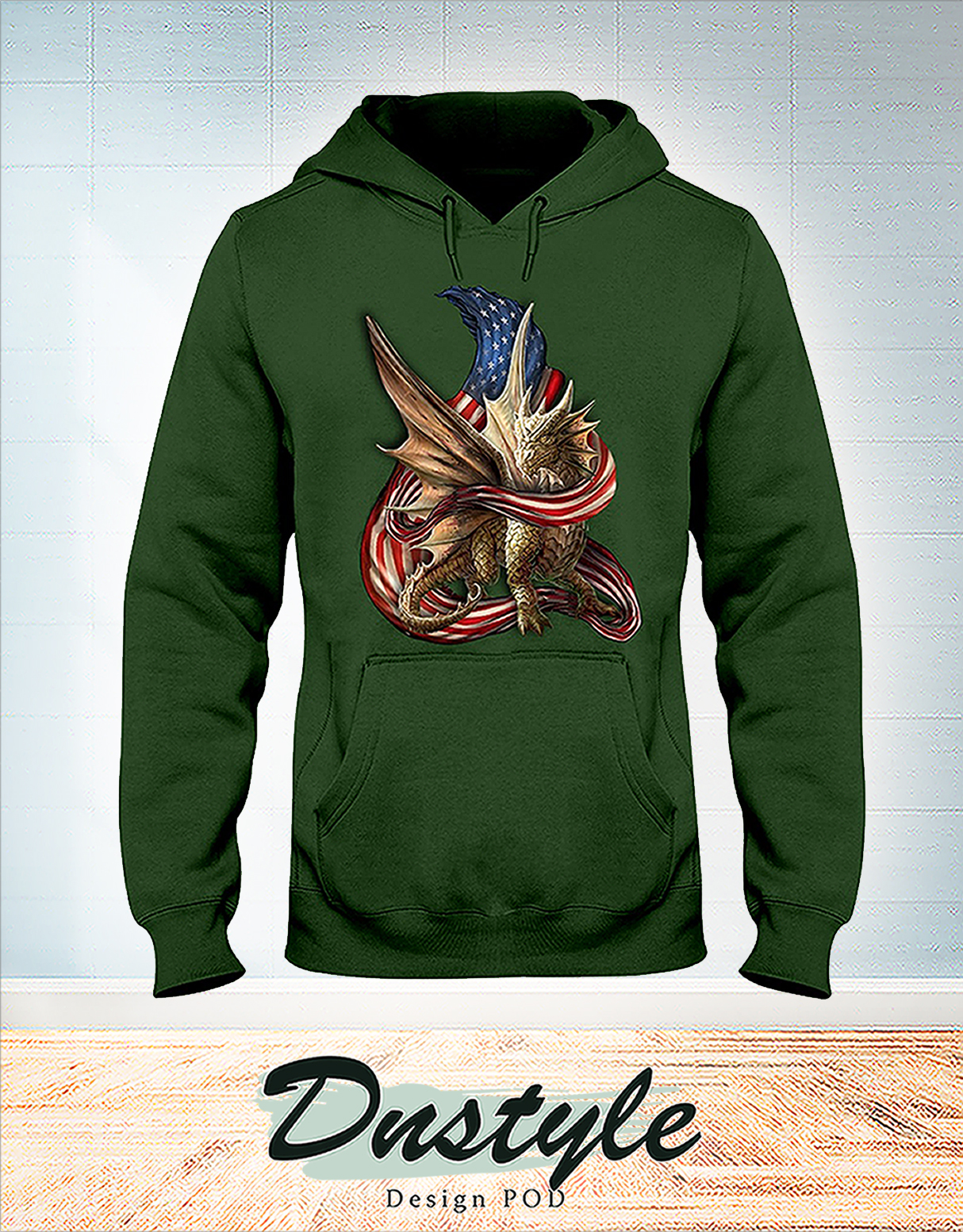 Dragon cool and freedom 4th july hoodie