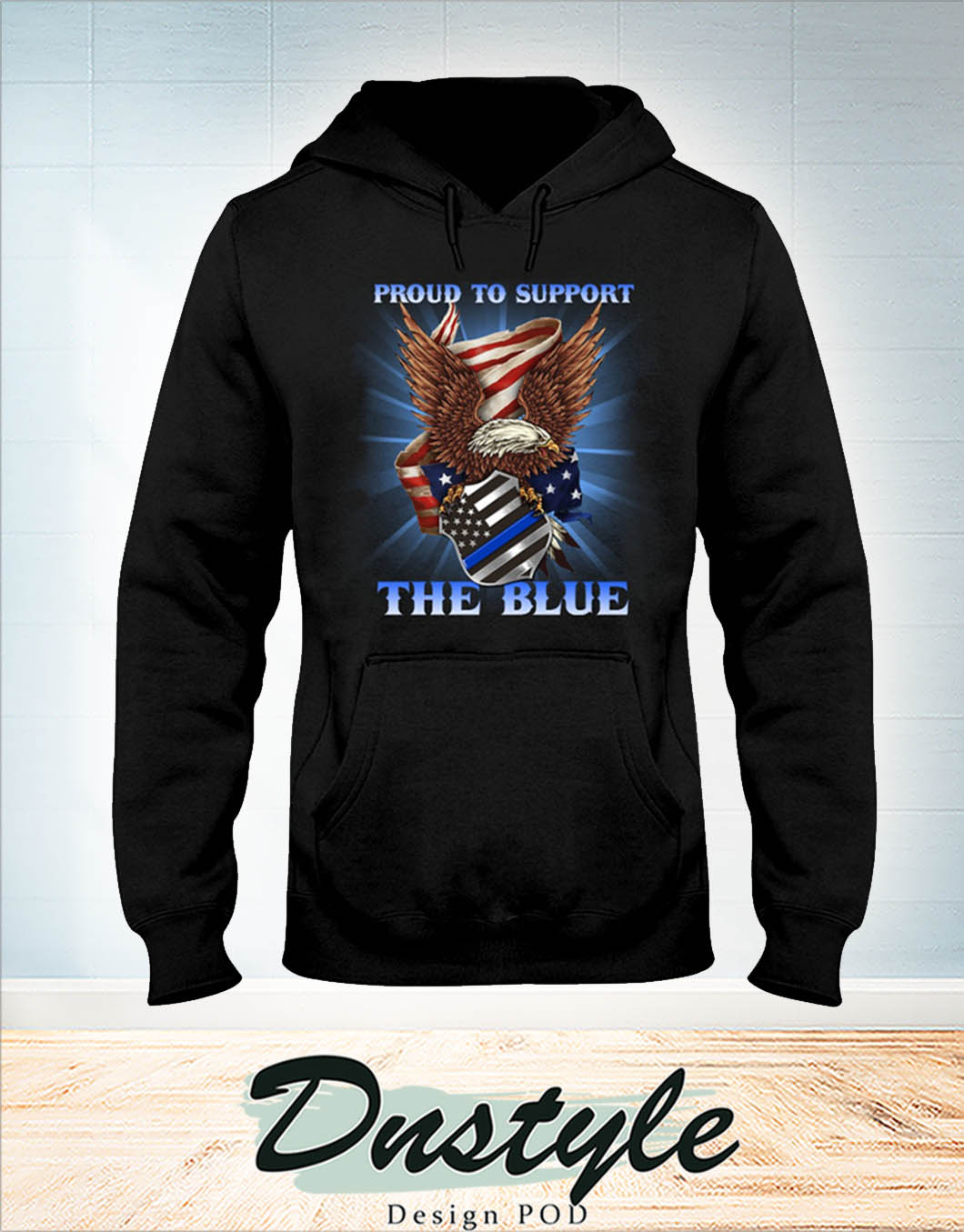 Eagle proud to support the blue hoodie