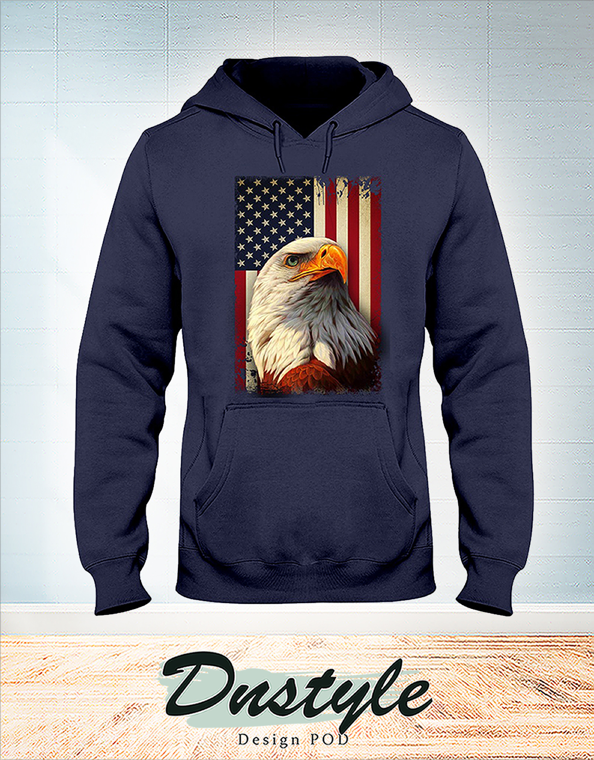 Eagle smile american flag 4th july hoodie