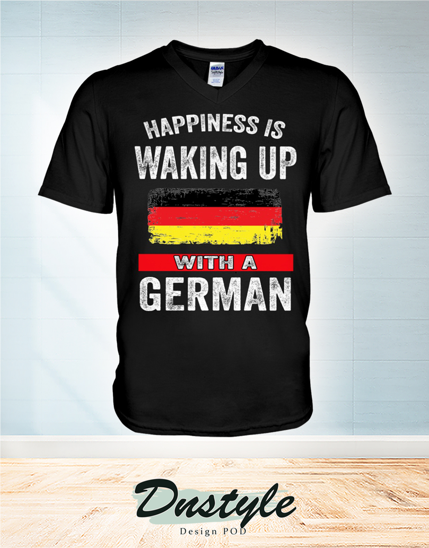 Happiness is waking up with a German v-neck