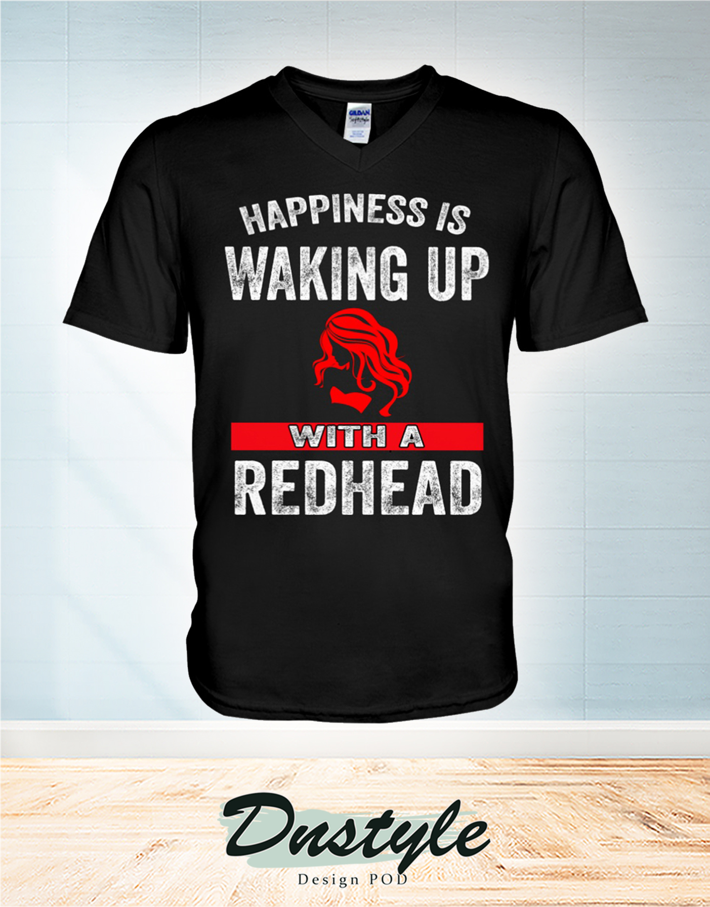 Happiness is waking up with a redhead v-neck