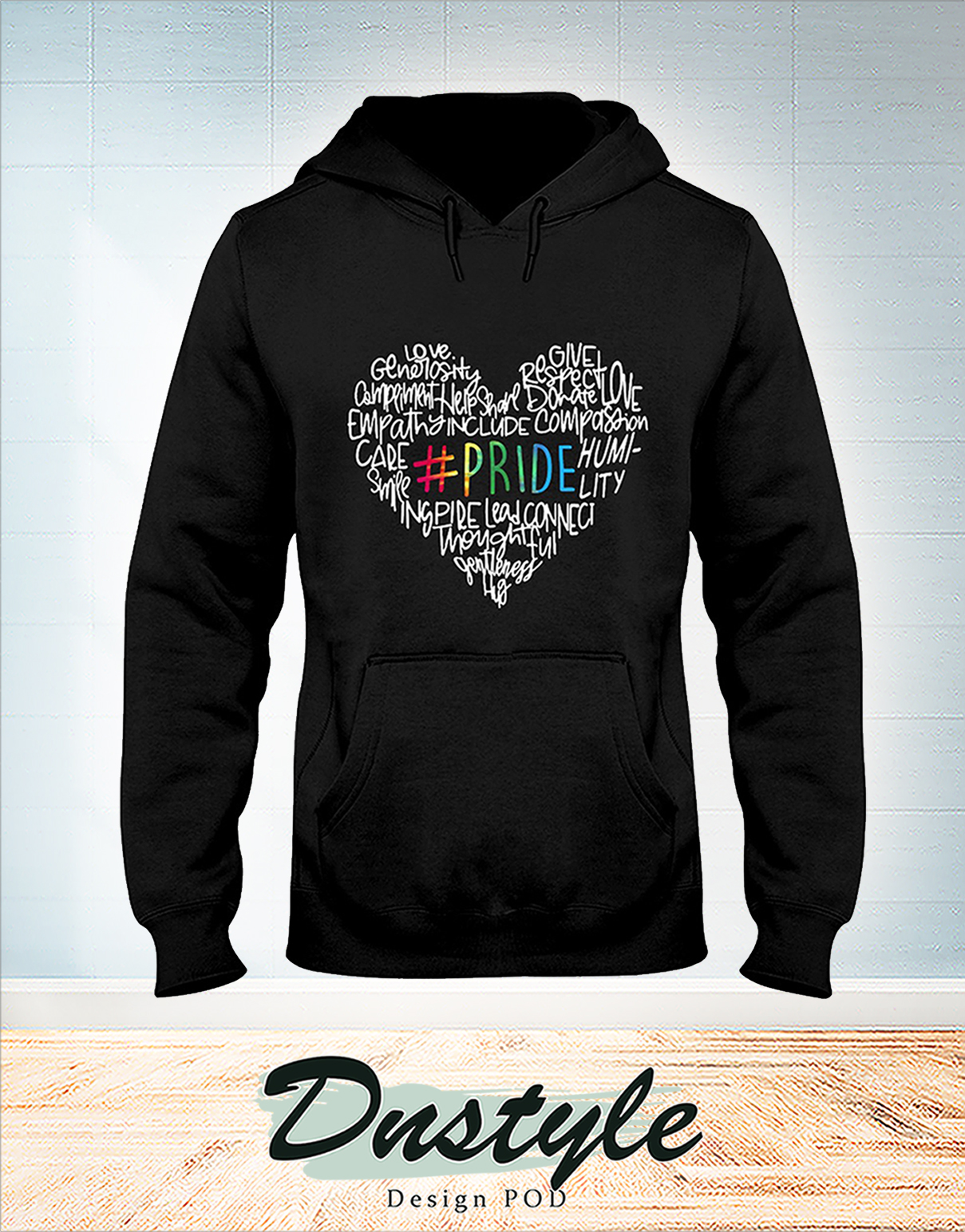 Heart LGBT pride love generosity compliment hoodie