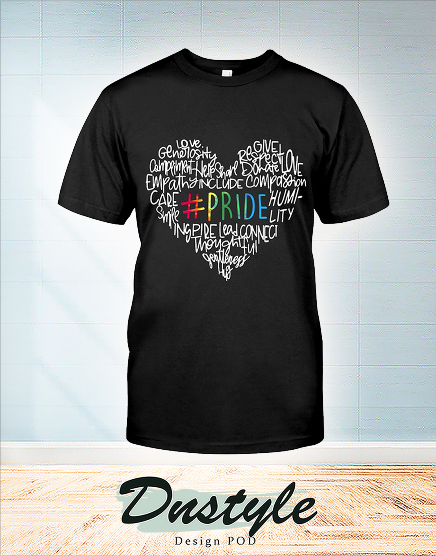 Heart LGBT pride love generosity compliment shirt