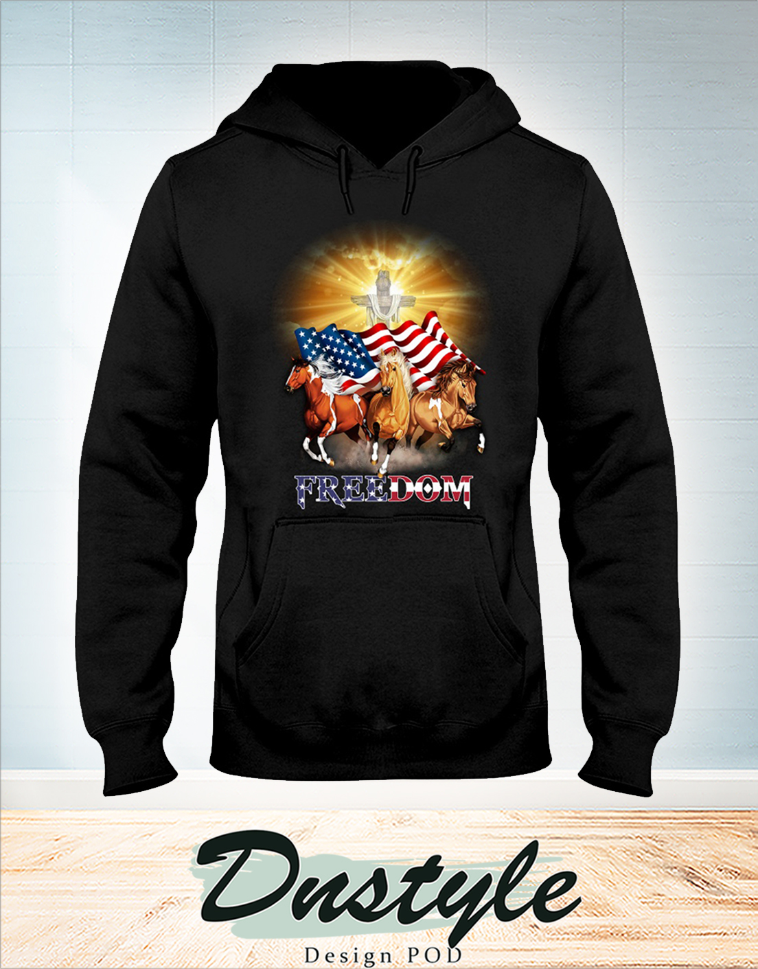 Horse freedom independence day hoodie