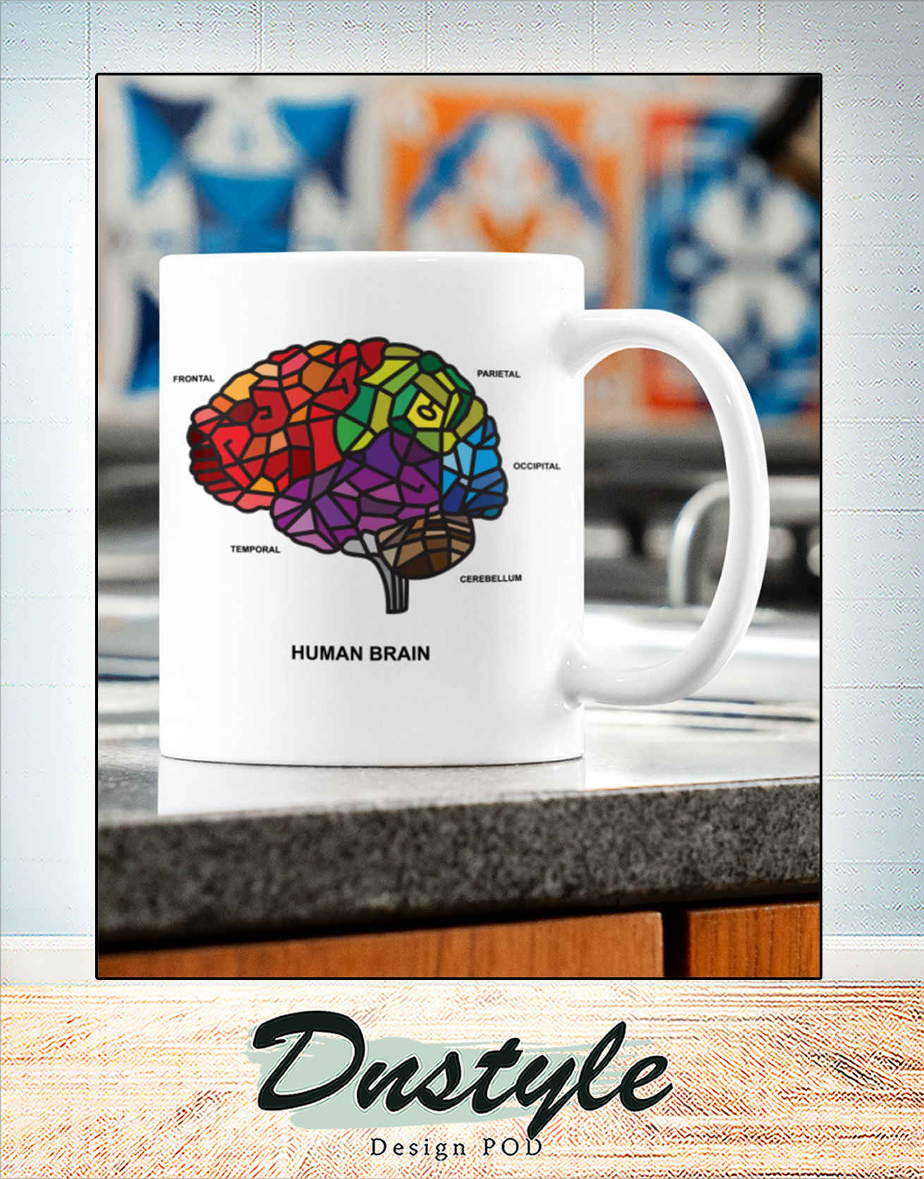 Human brain mosaic ana mug 2