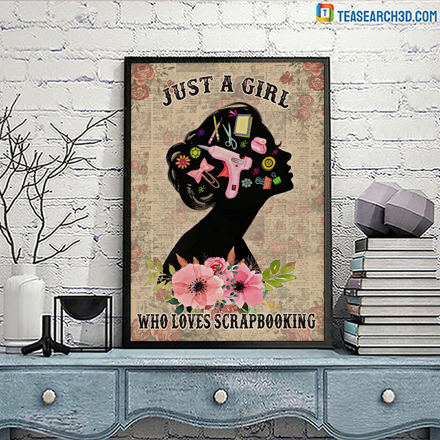 Just a girl who loves scrapbooking poster A2