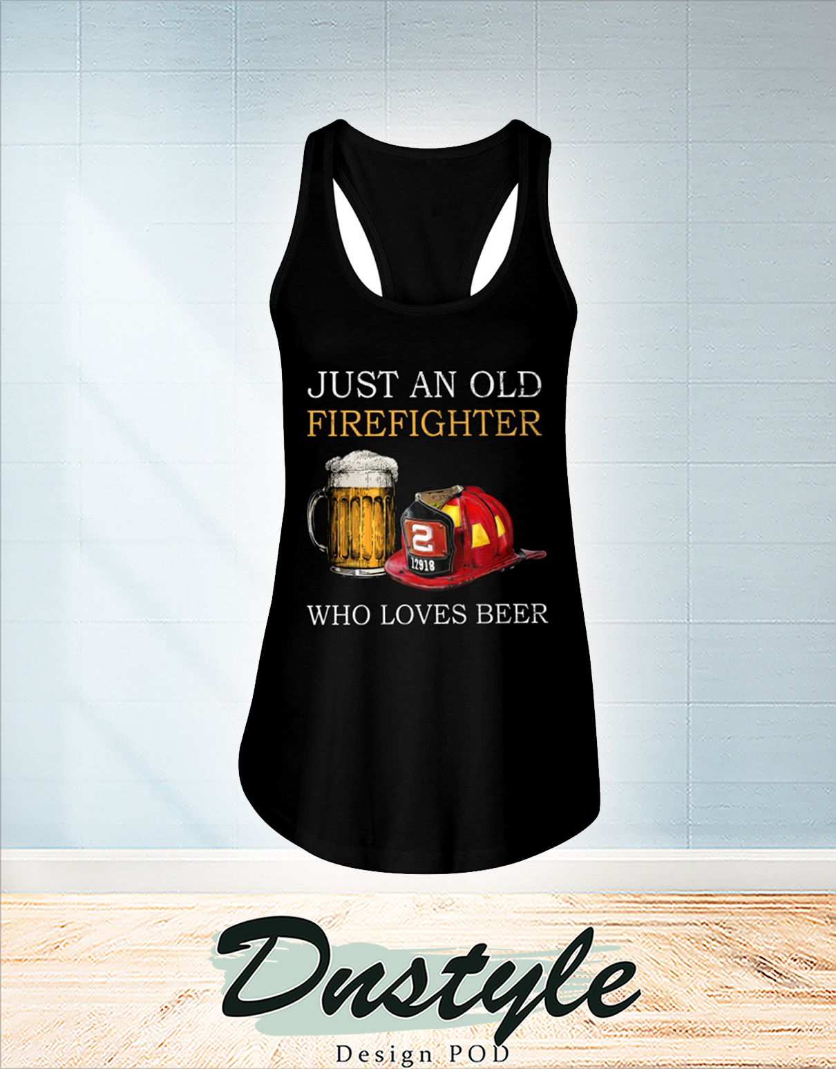 Just an old firefighter who loves beer flowy tank