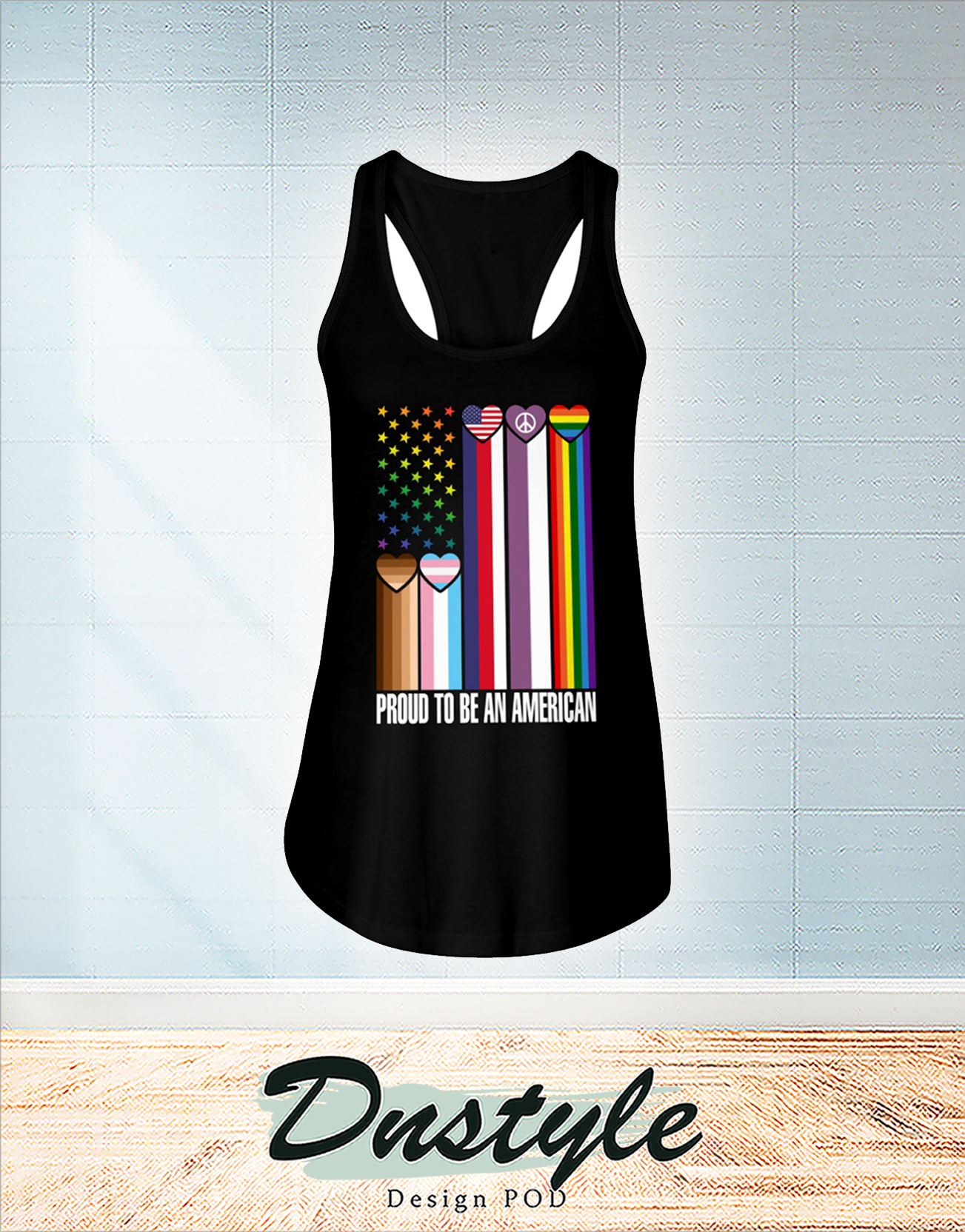 LGBT proud to be an american 4th of july flowy tank