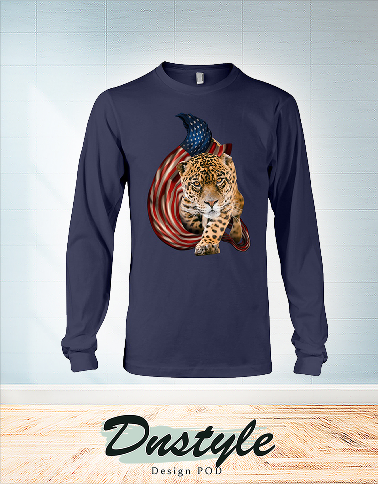 Leopard cool and freedom 4th of July long sleeve