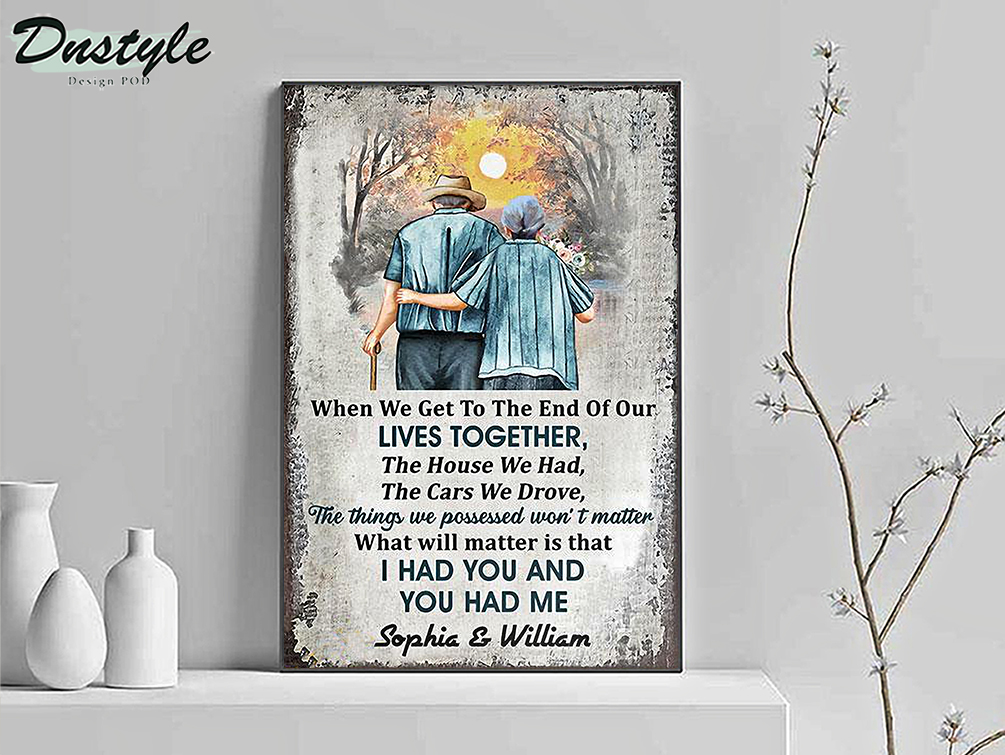 Personalized family vertical old couple when we get customized poster A3