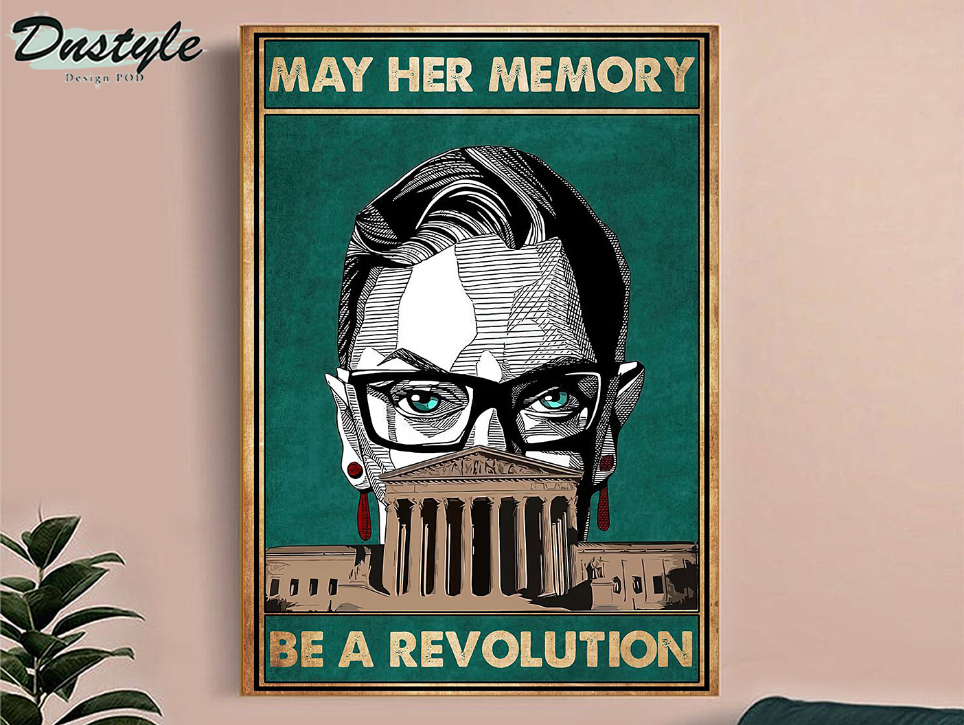 Ruth bader ginsburg may her memory be a revolution poster