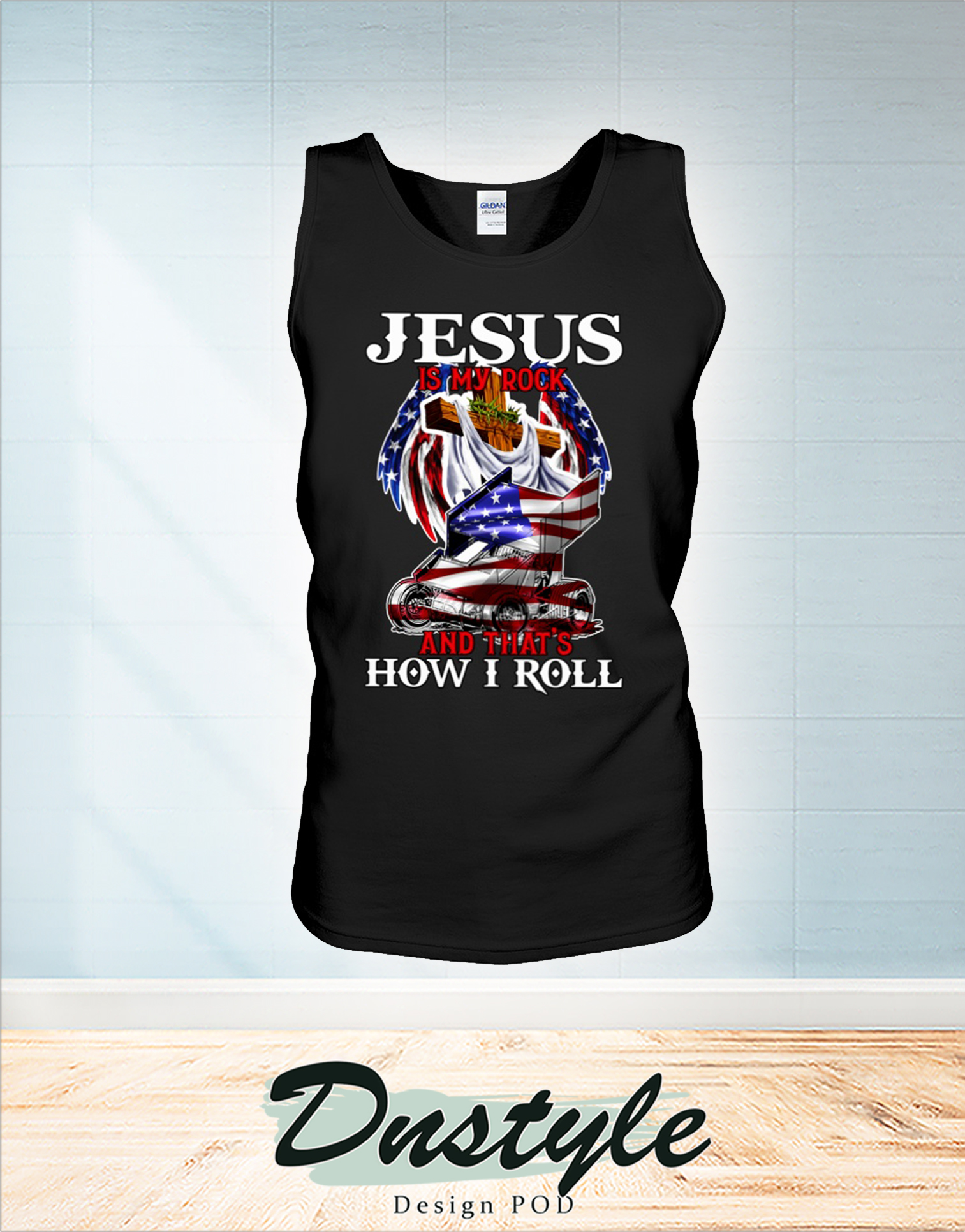 Sprint car jesus is my rock and that's how I roll tank