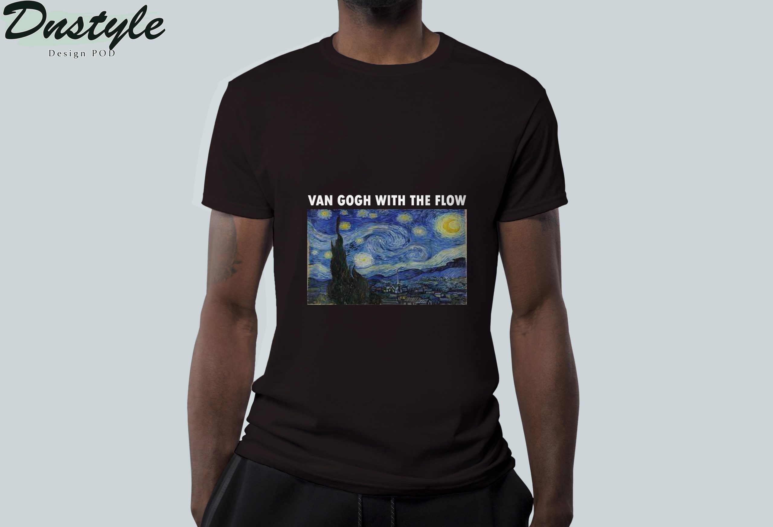 Van gogh with the flow t-shirt 2