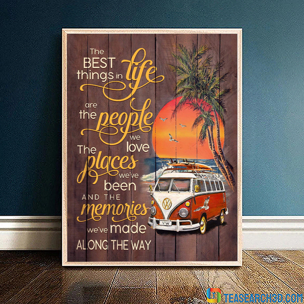 Volkswagen camper the best things in life beach canvas large