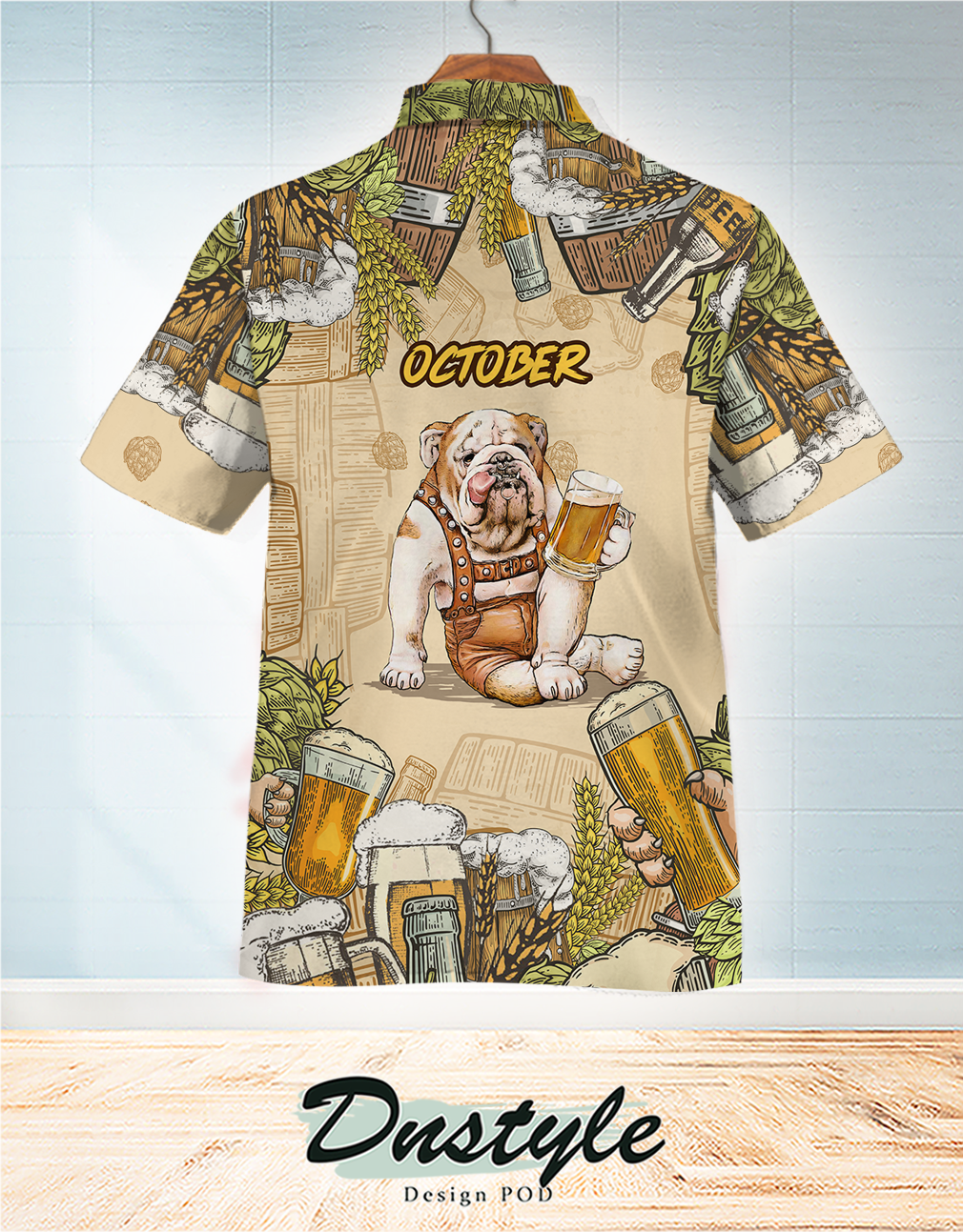 Bulldog beer october hawaiian shirt 1