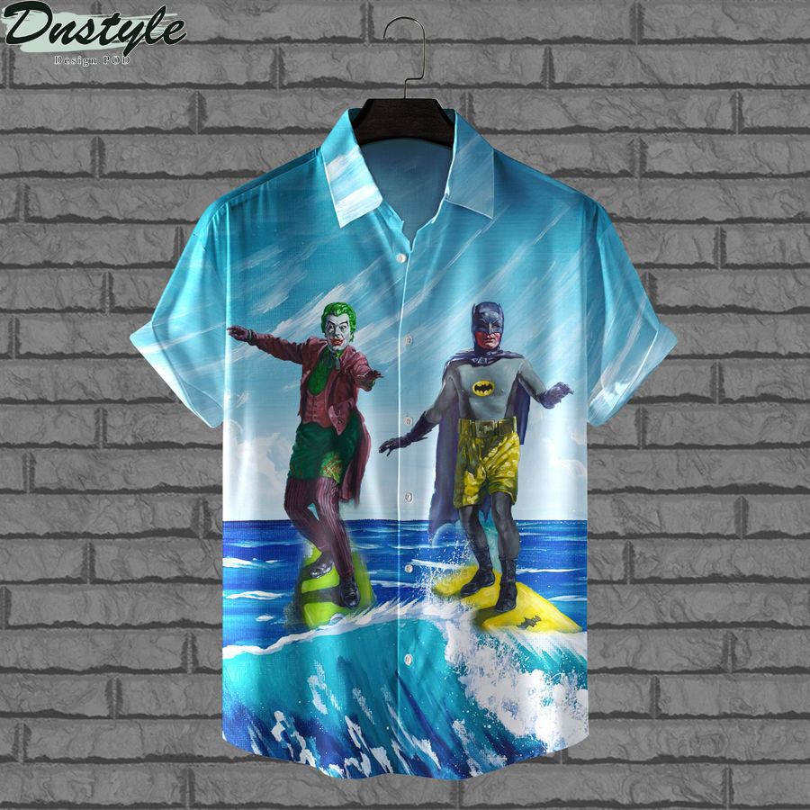 DC Batman and joker surfing hawaiian shirt