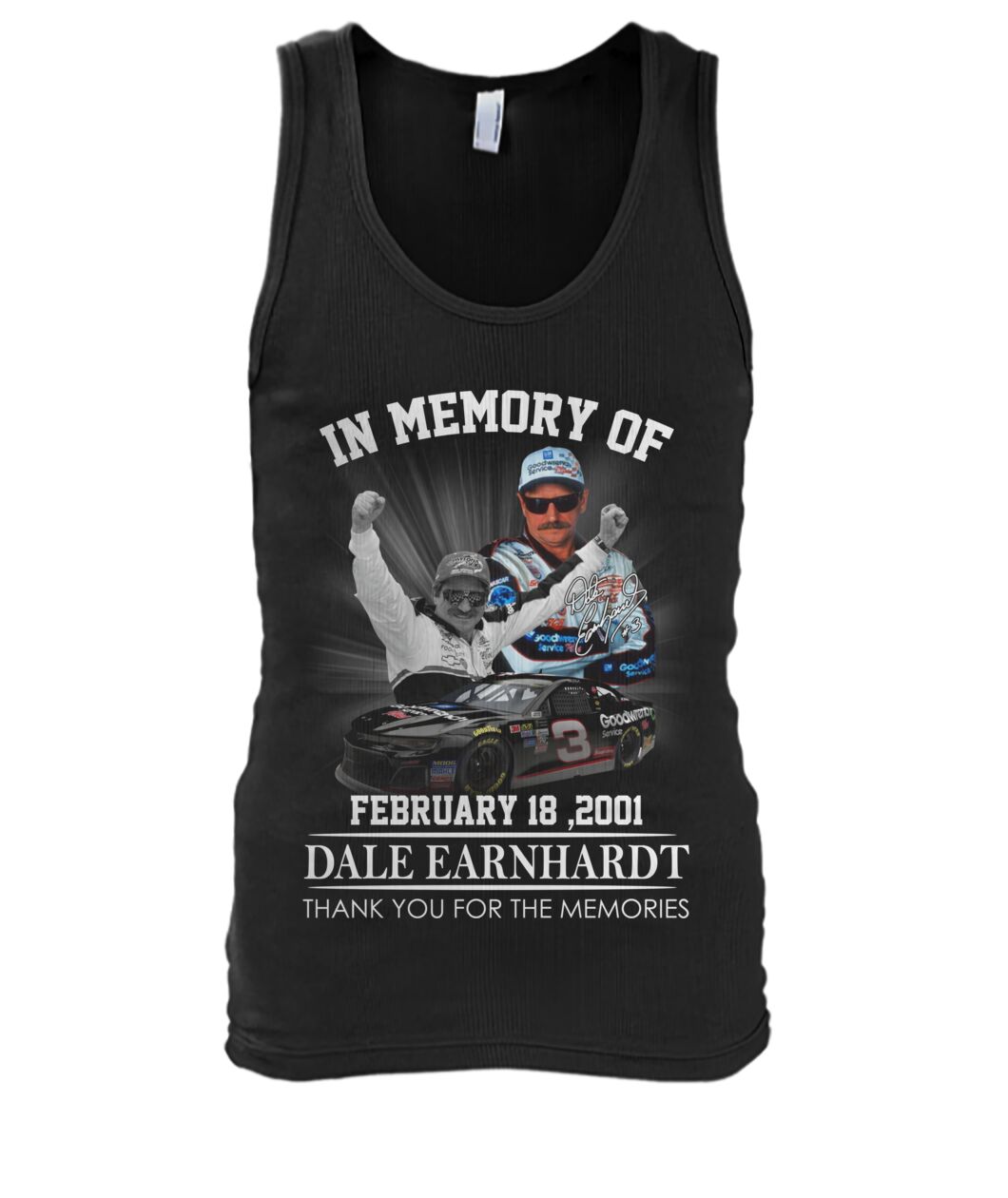 In memory of Dale Earnhardt February 18 2001 tank top