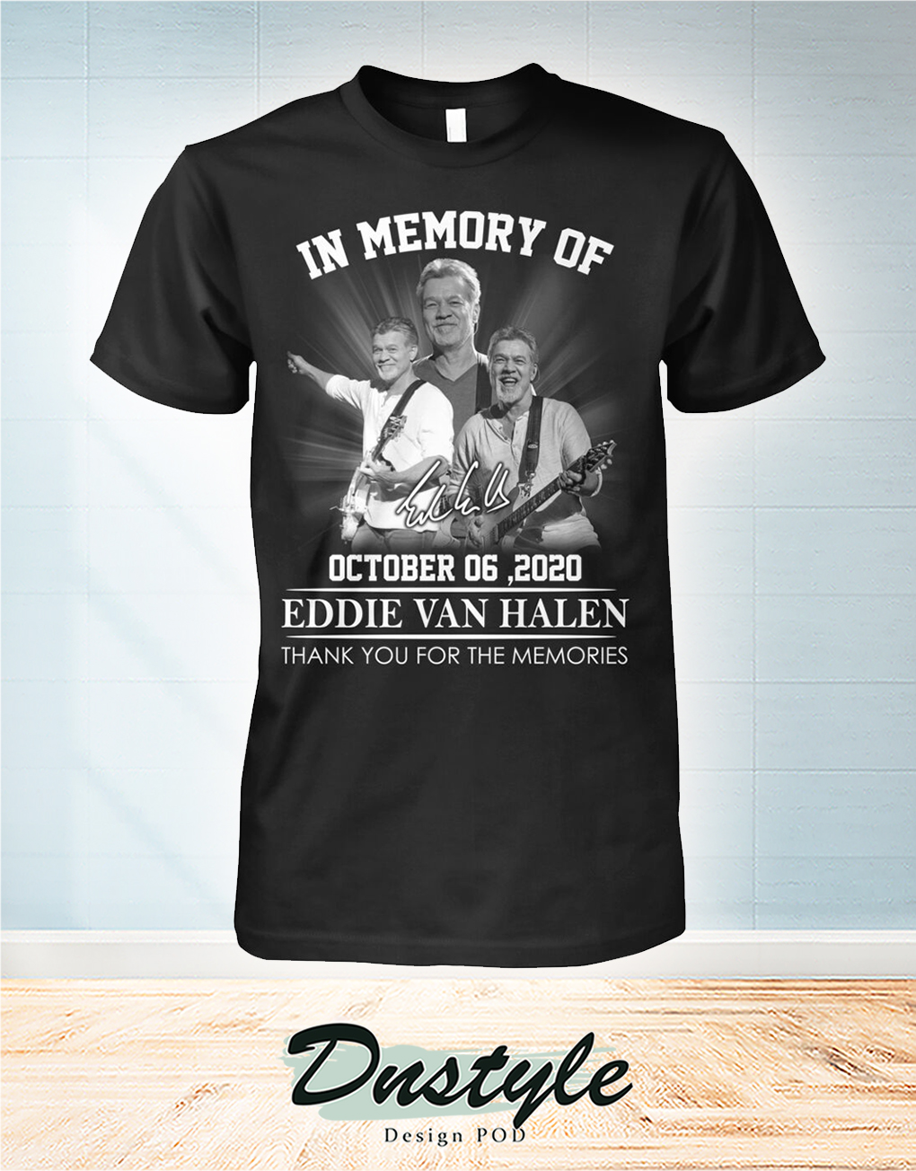 In memory of Eddie Van Halen october 6 2020 thank you for the memories t-shirt