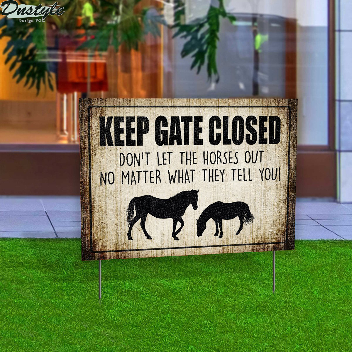 Keep Gate Closed Horse Yard Sign 1