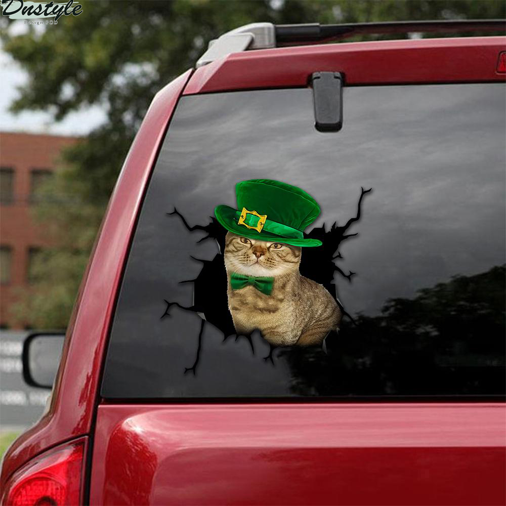 Lucky cat crack car decal sticker