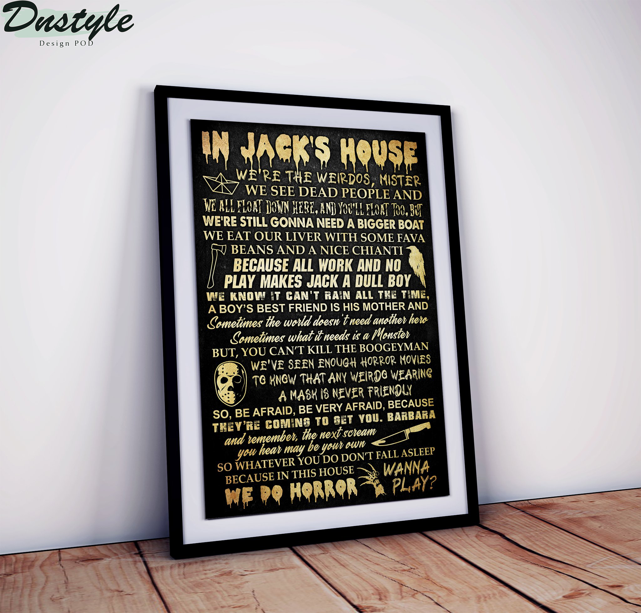 Personalized Custom Name In This House Horror Movie Poster 1