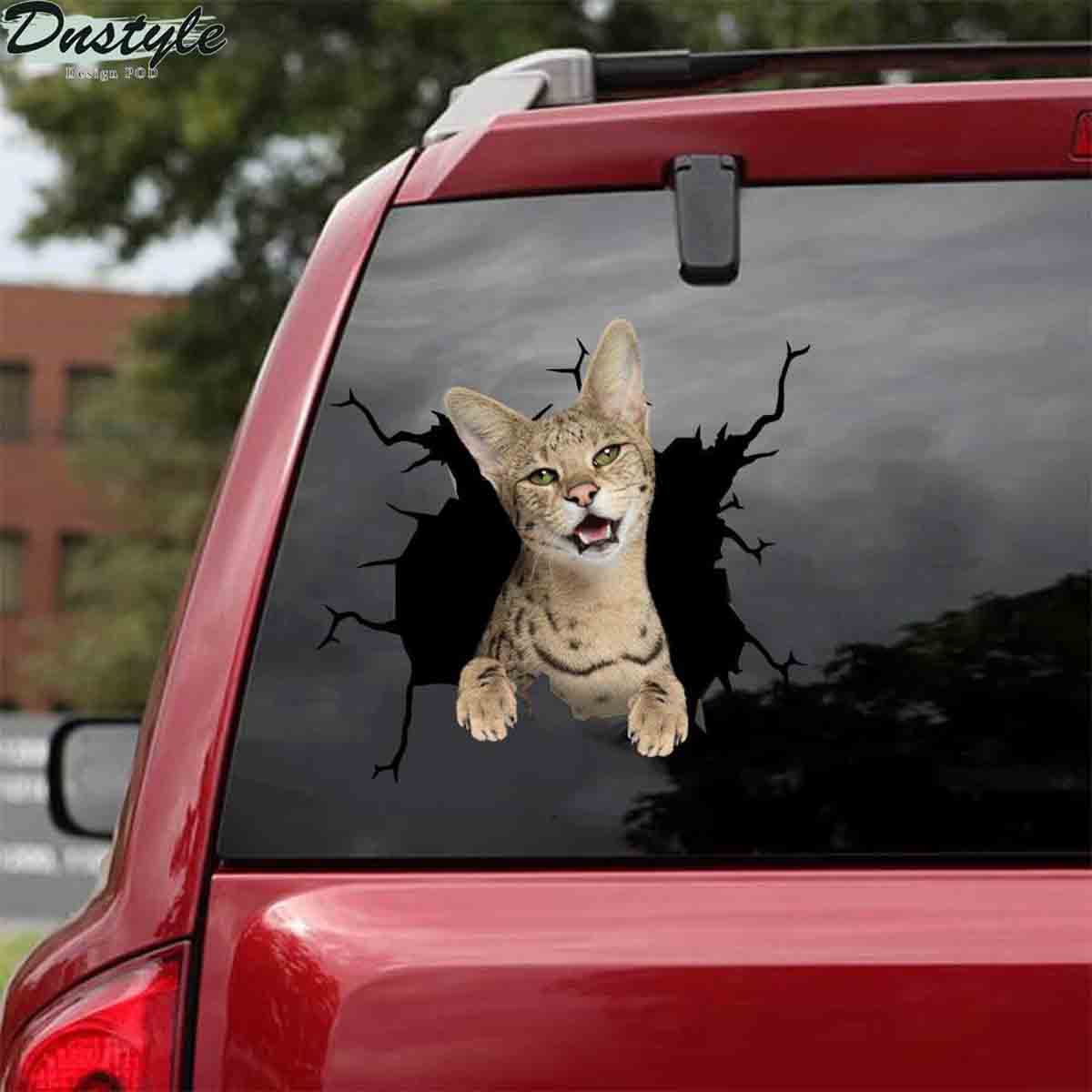 Savannah crack car sticker cats lover 1