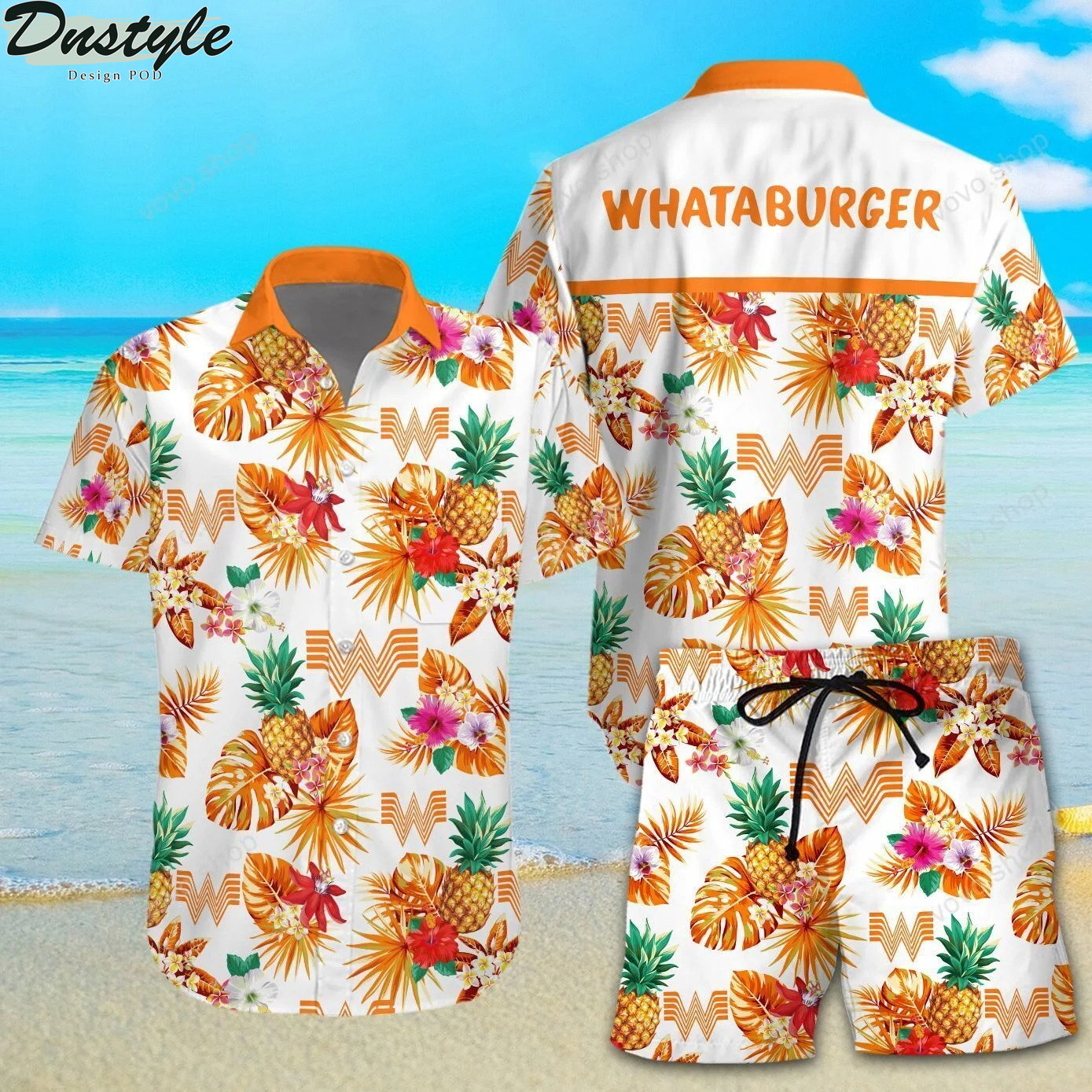 Whataburger Hawaiian Shirt Beach Short