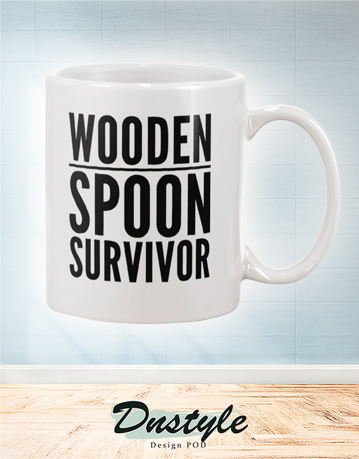 Wooden spoon survivor mug 2