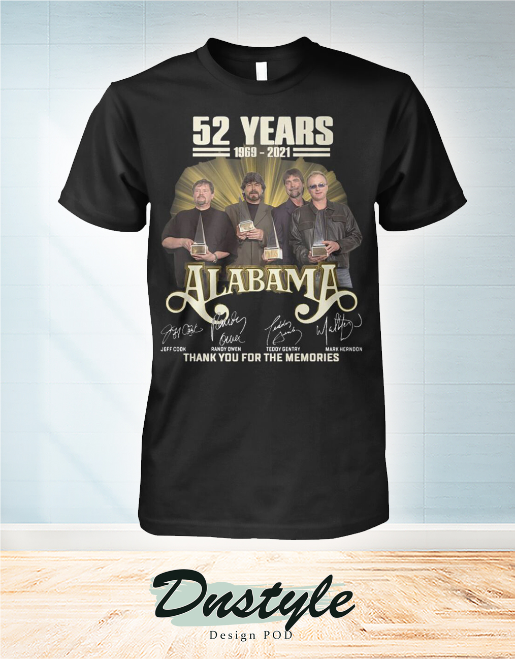 52 years 1969 2021 Alabama thank you for the memories shirt