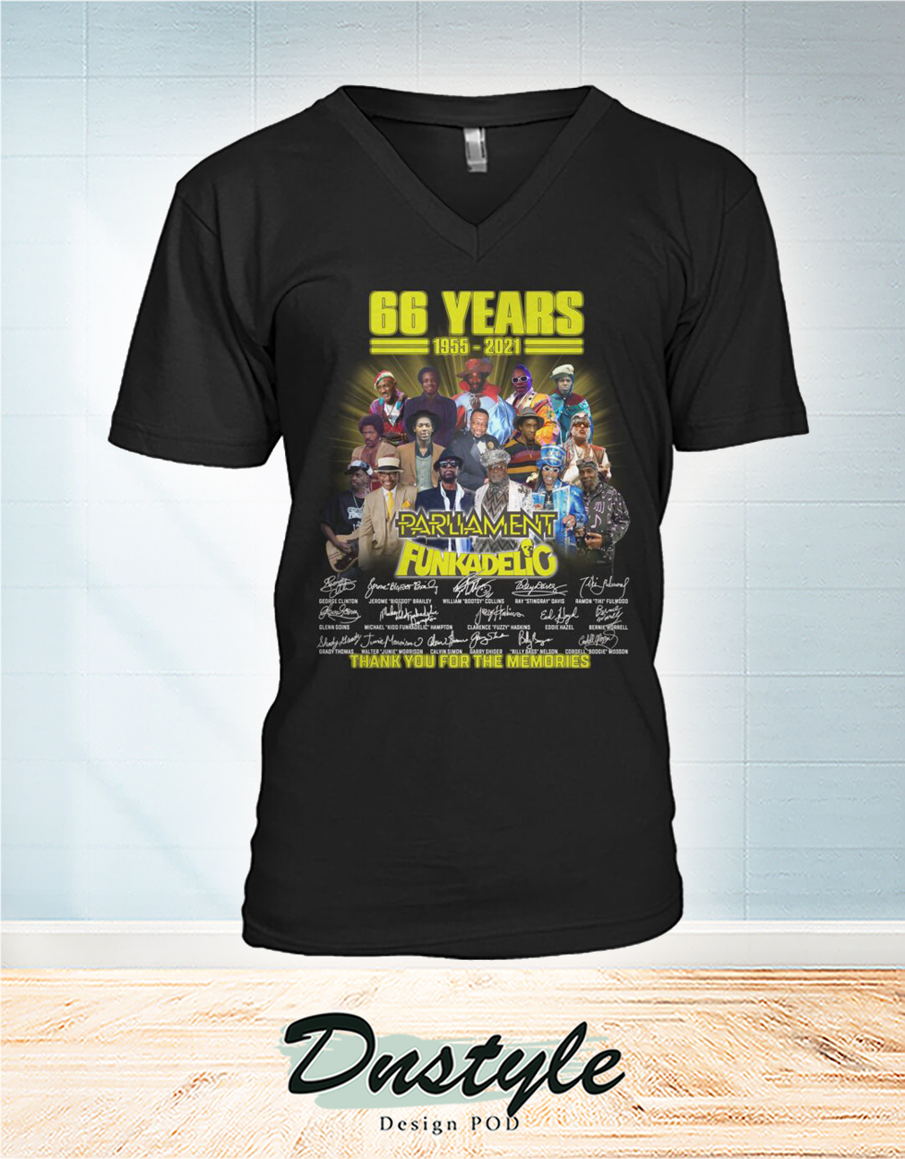 66 years parliament funkadelic thank you for the memories v-neck