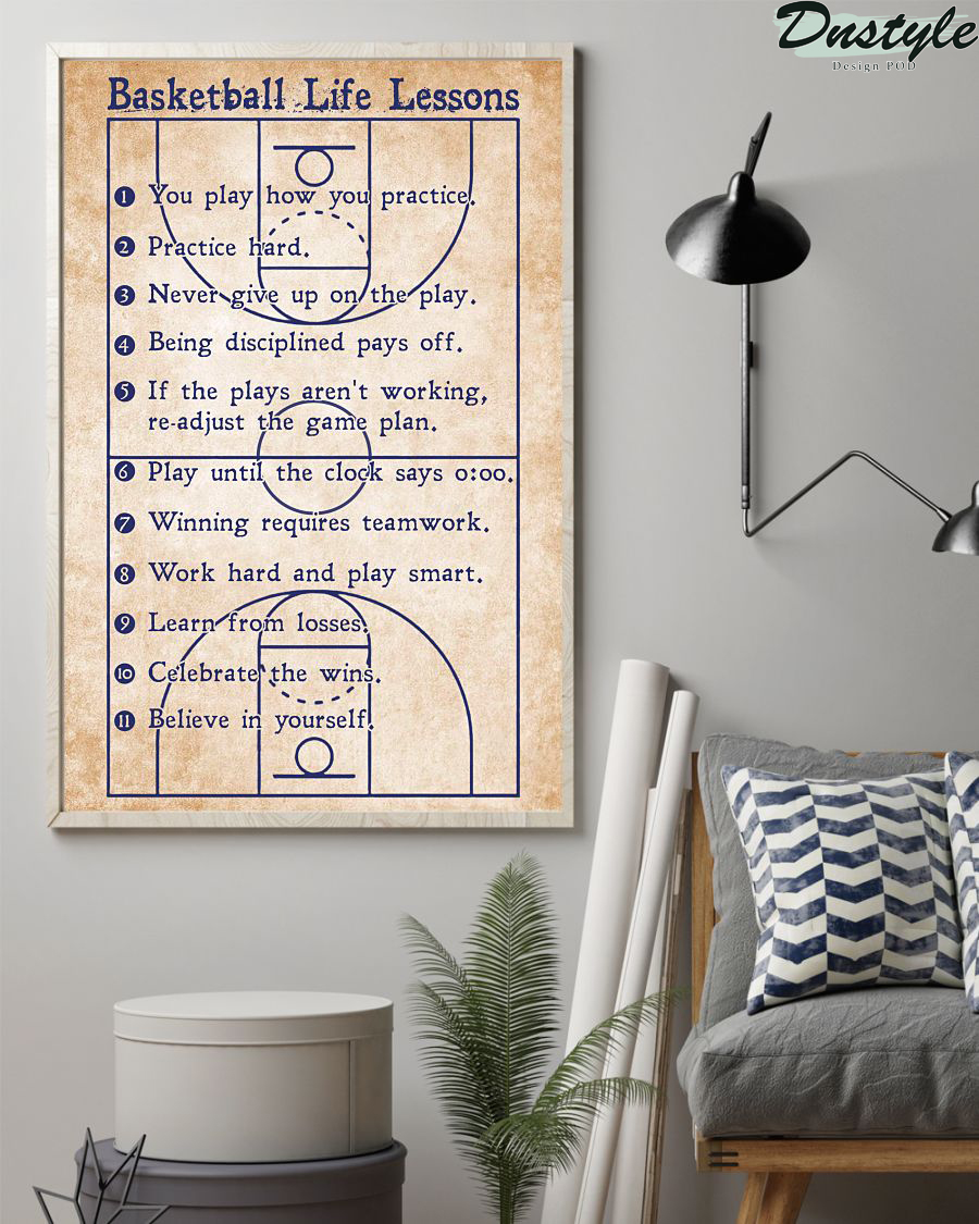 Basketball life lessons vertical poster 1