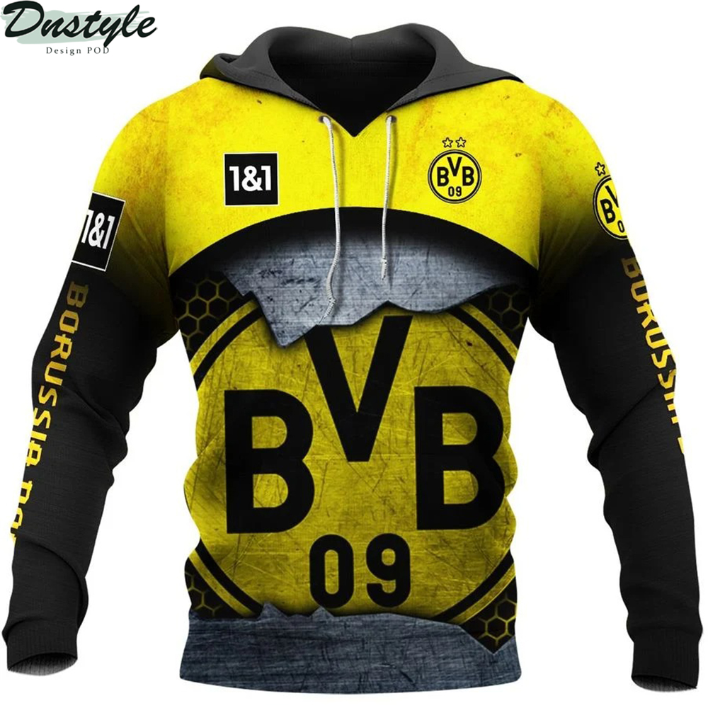 Borussia dortmund 3d all over printed hoodie 1