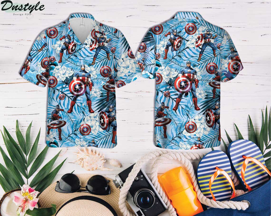 Captain America Surfing Hawaiian Shirt 2
