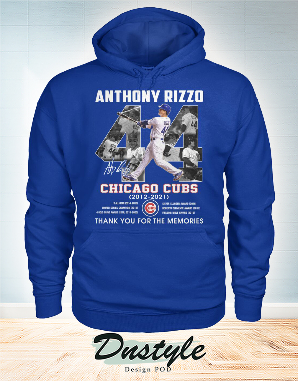 Chicago cubs Anthony Rizzo 44 signature thank you for the memories hoodie